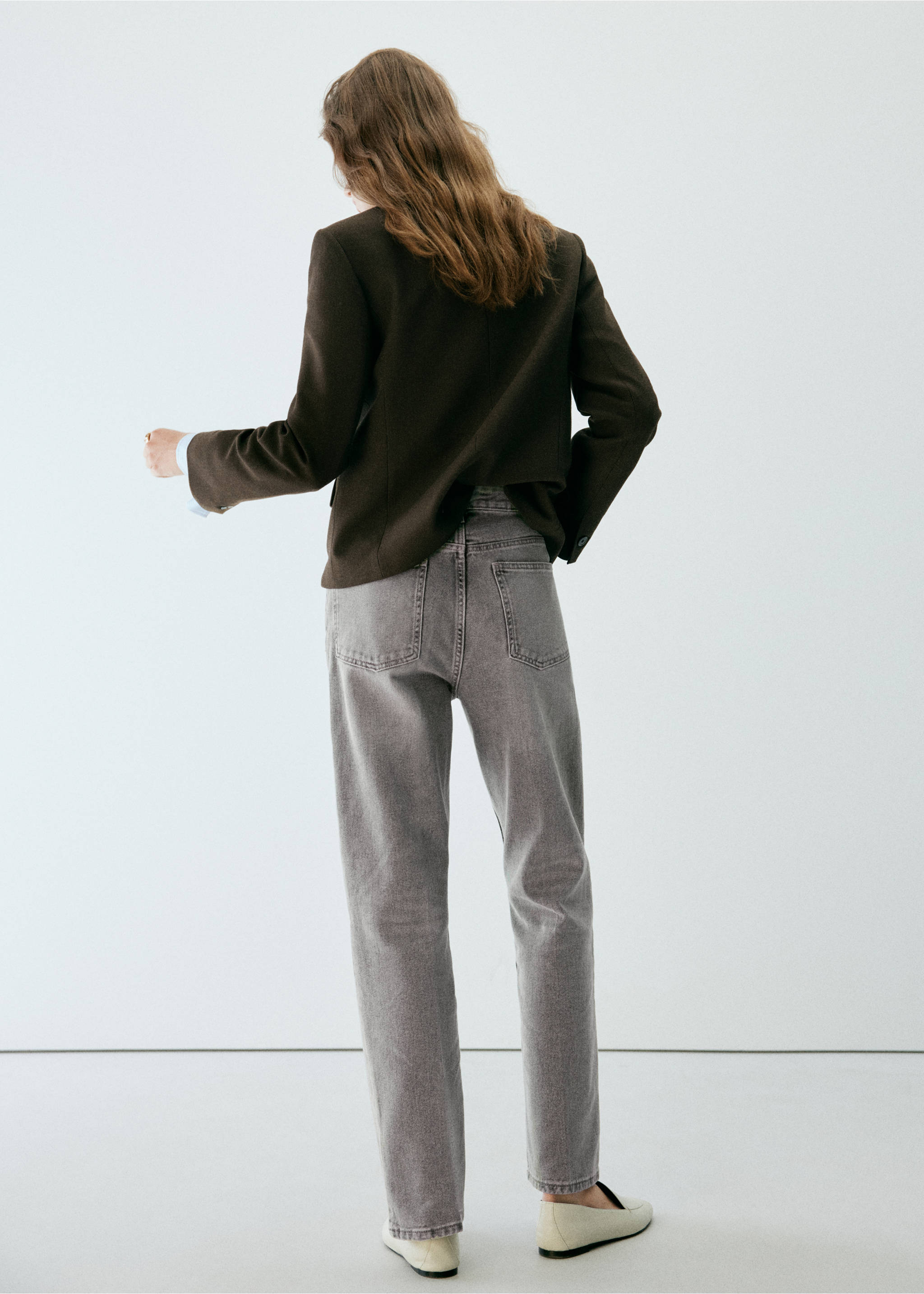 High waist jeans - Reverse of the article, Denim Grey. Ref: 37045852-00.
