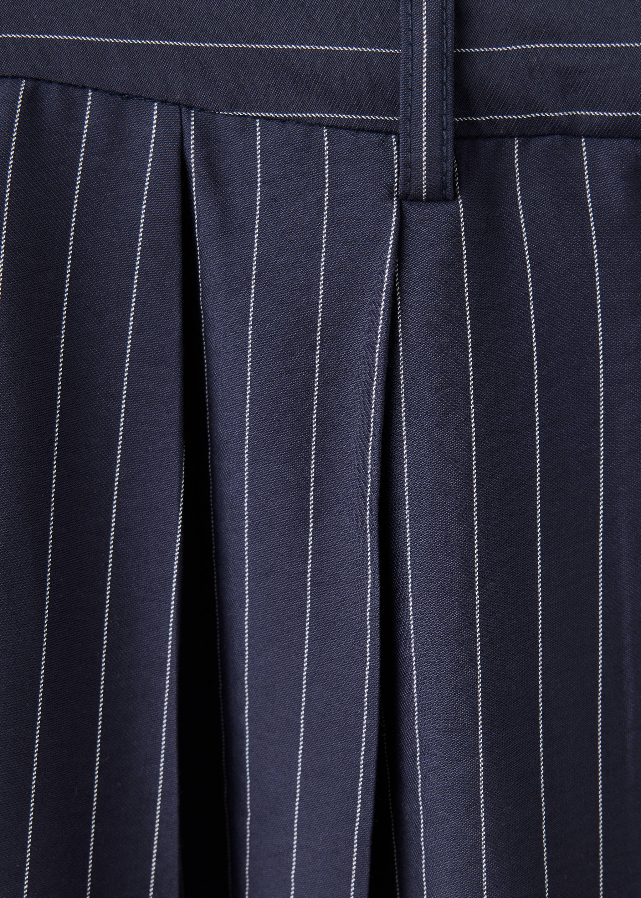 Pinstripe wide leg trousers - Details of the article 0