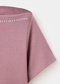 T-shirt with stud detailing — Pastel Pink 6