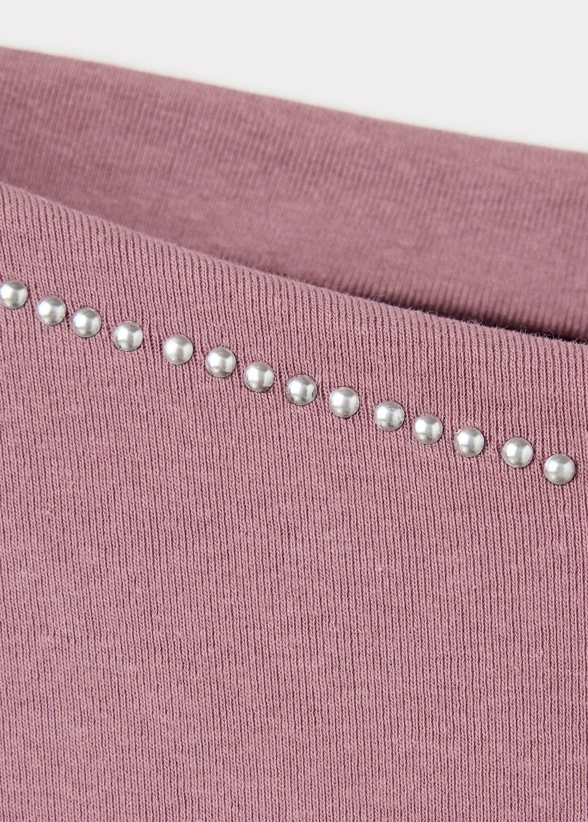 T-shirt with stud detailing — Pastel Pink