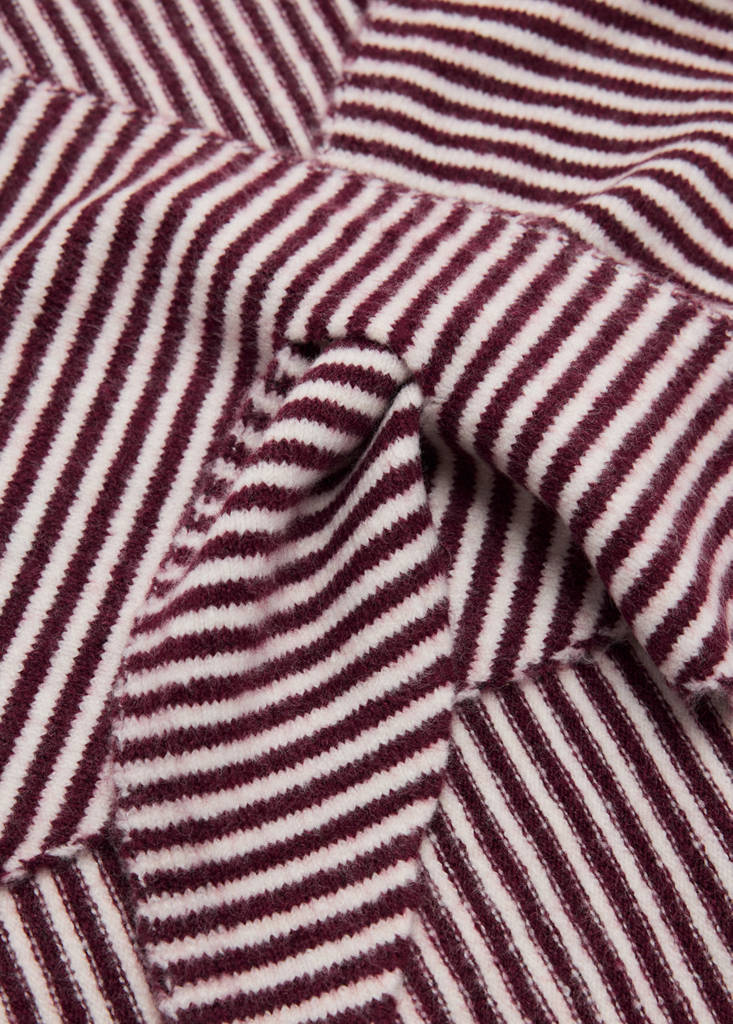 Striped knit bandana — Burgundy