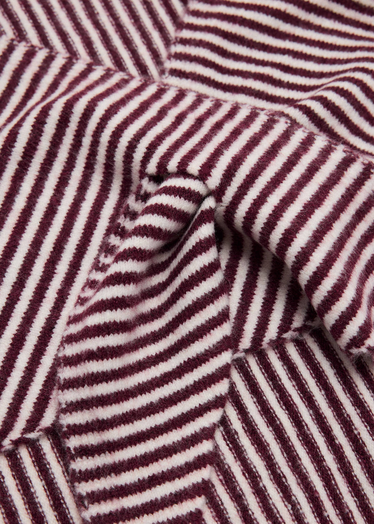 Striped knit bandana — Burgundy