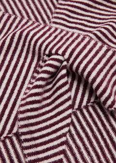 Striped knit bandana — Burgundy 2