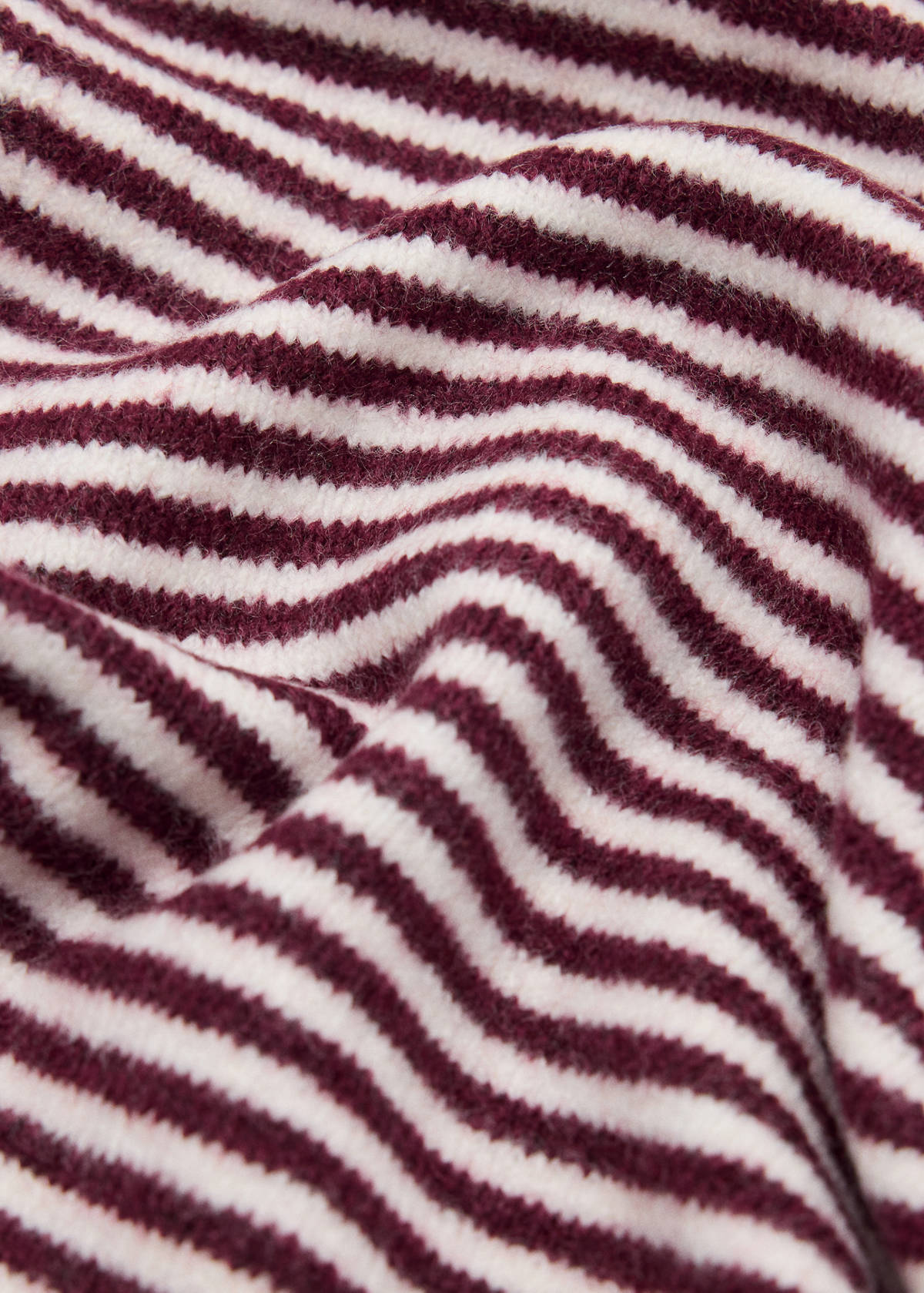 Striped knit bandana — Burgundy