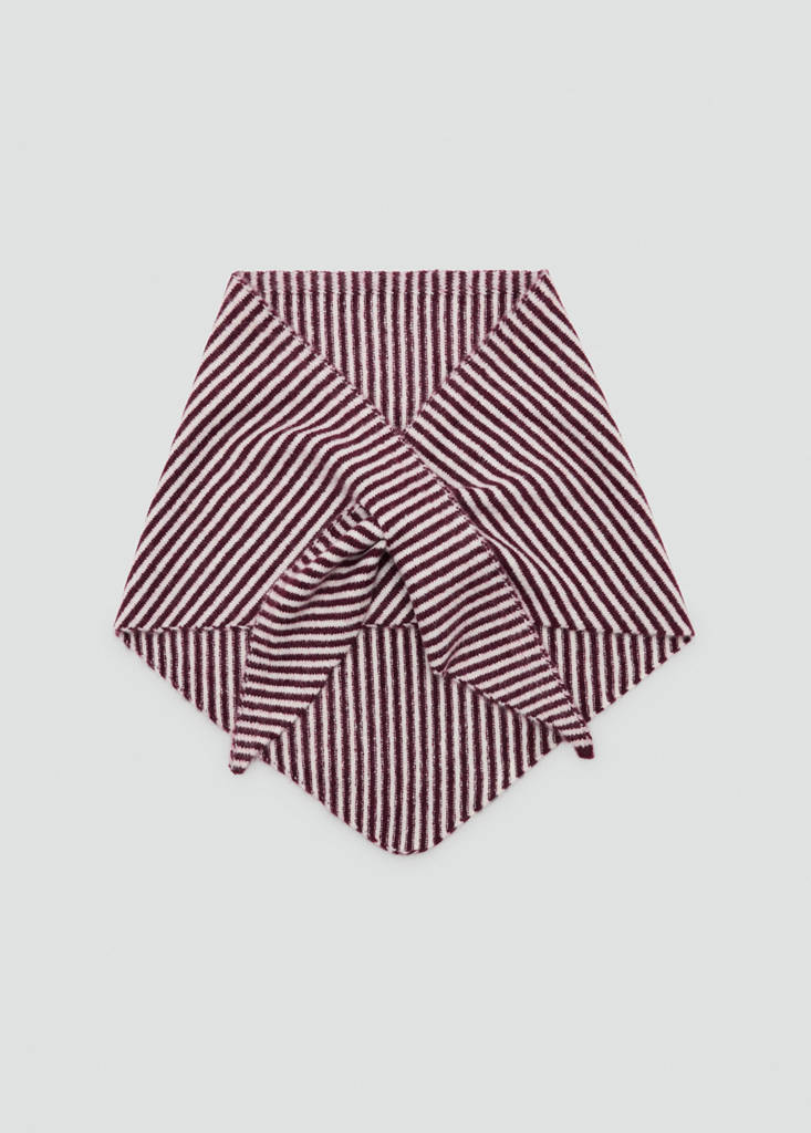 Striped knit bandana — Burgundy