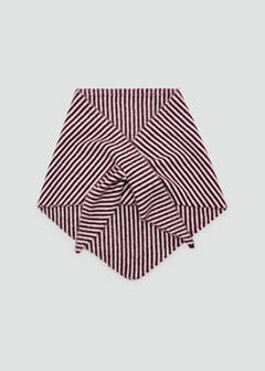 Striped knit bandana — Burgundy 1