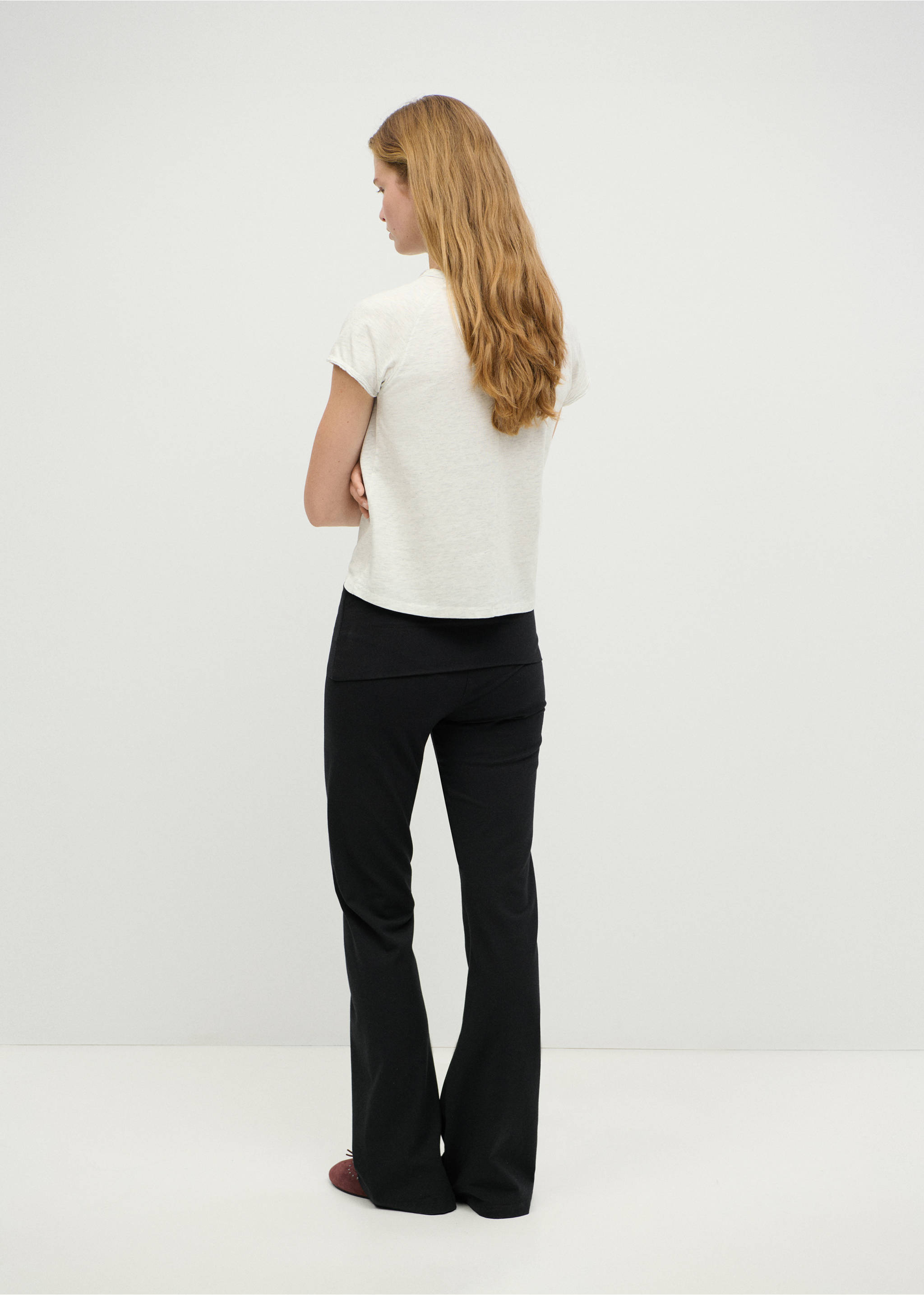 Pantalon taille retournée - Verso de l’article, Noir. Ref: 37045862-00.