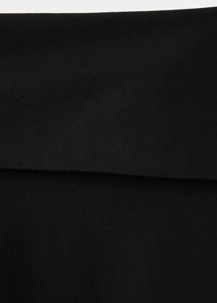 Fold-over waist leggings — Black