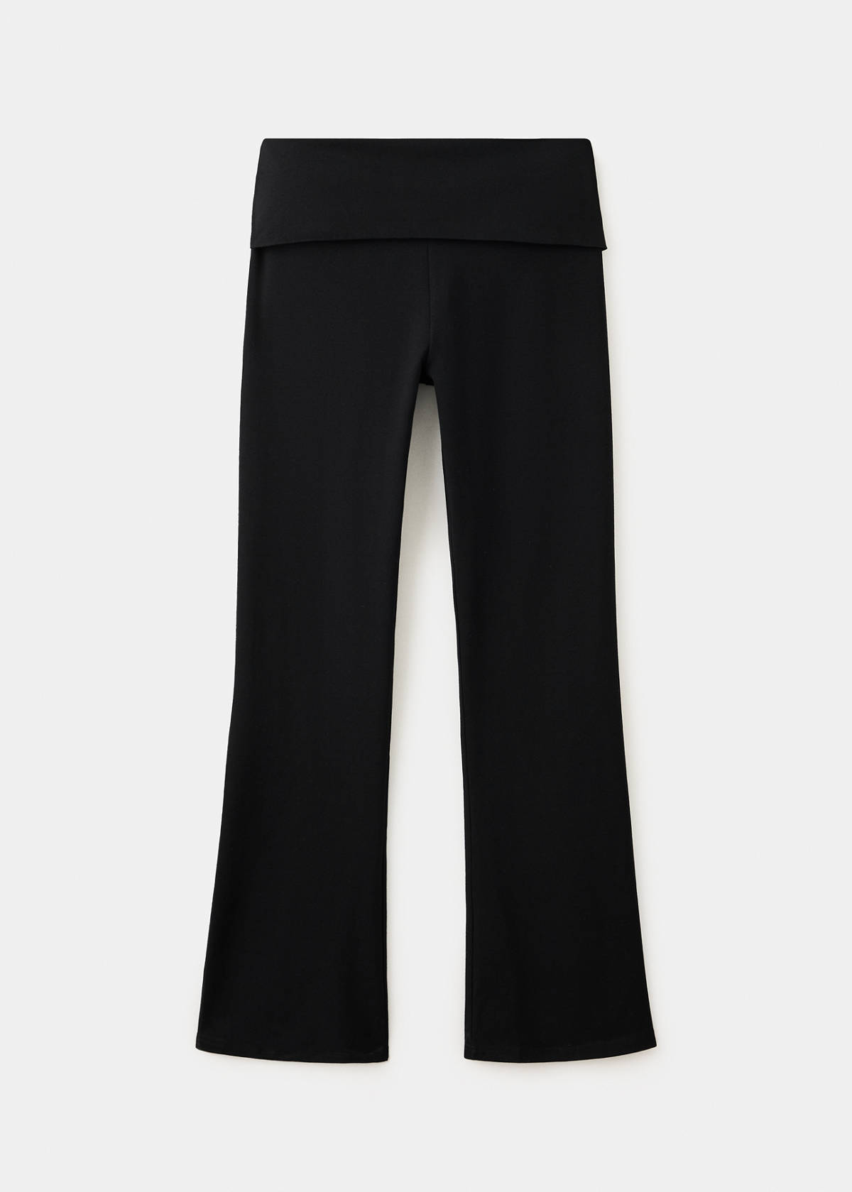 Fold-over waist leggings — Black