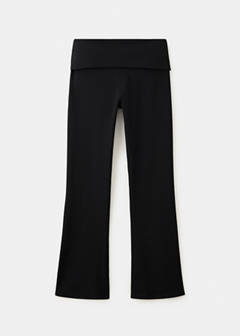 Fold-over waist leggings — Black 4