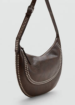 Studded shoulder bag — Chocolate 1