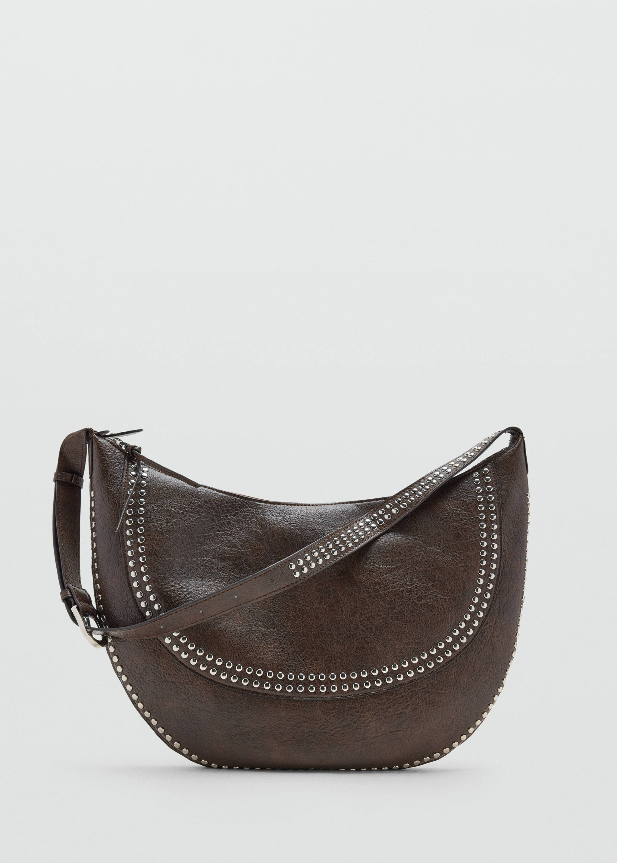 Studded shoulder bag - Article without model, Chocolate. Ref: 37045866-00.