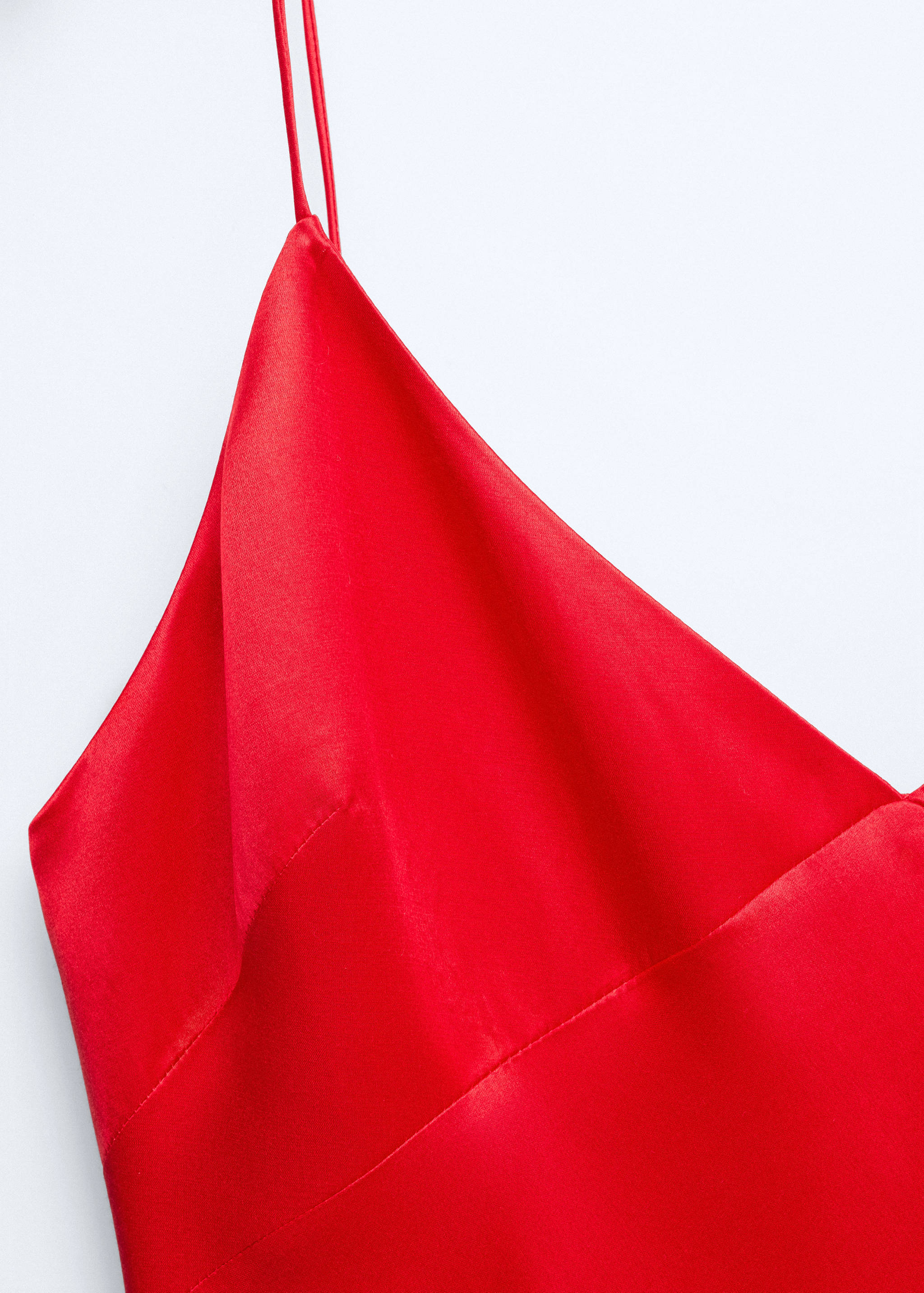 Silk V-neck dress - Details of the article 8
