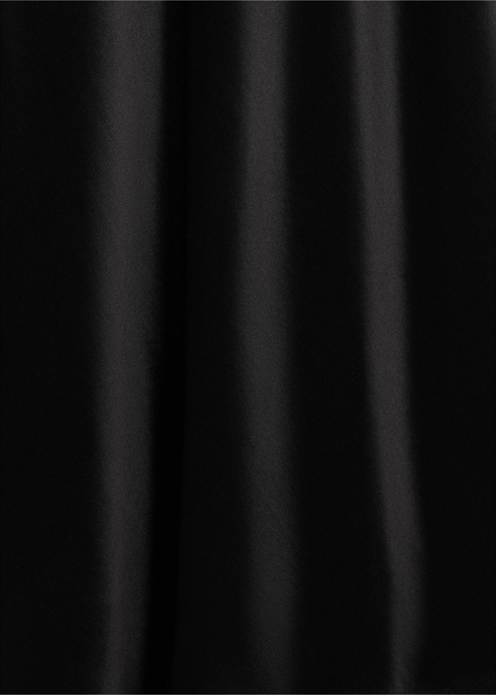 Silk V-neck dress - Details of the article 0, Black. Ref: 37045867-00.
