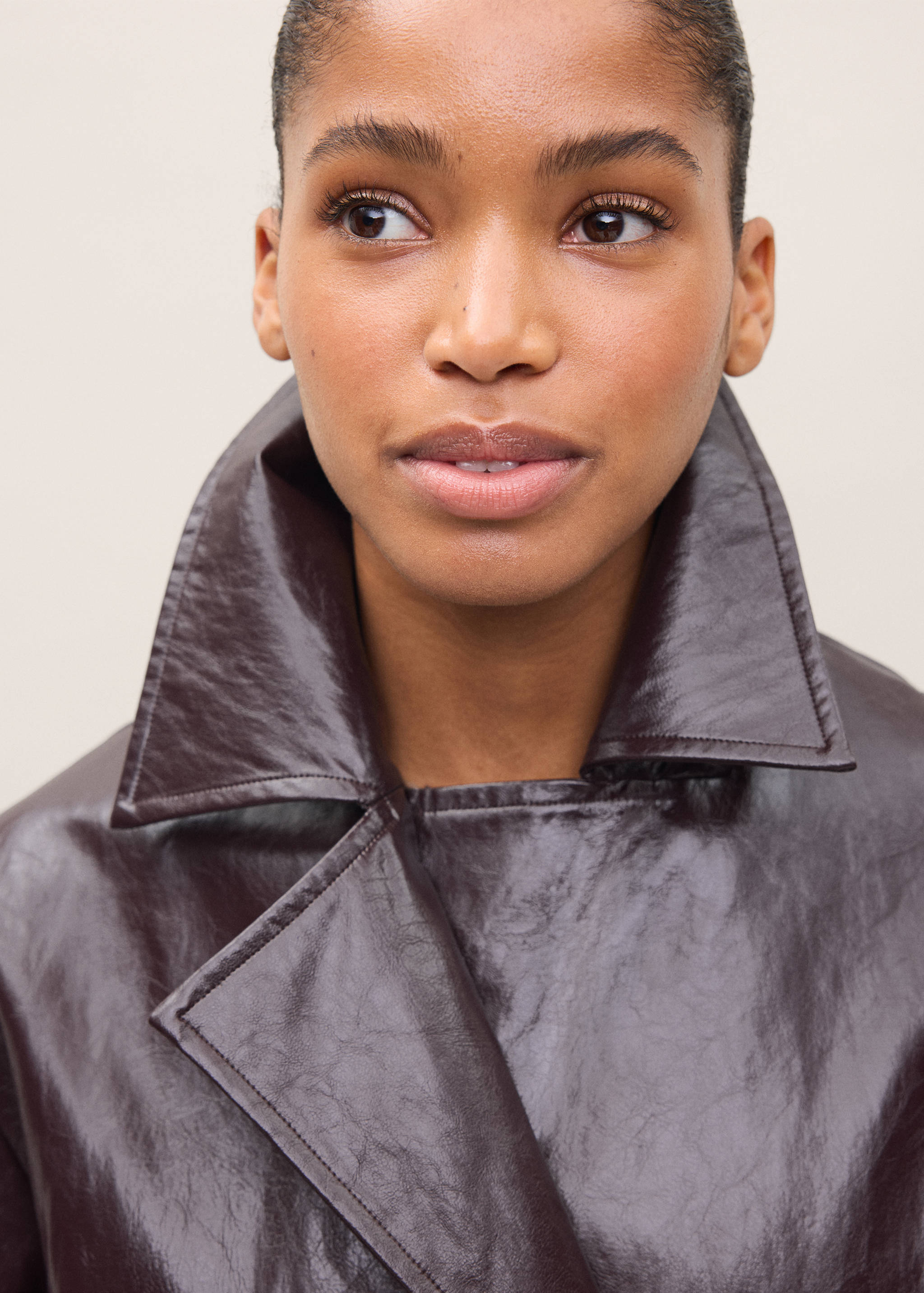 Veste effet cuir à revers - Détail de l'article 1