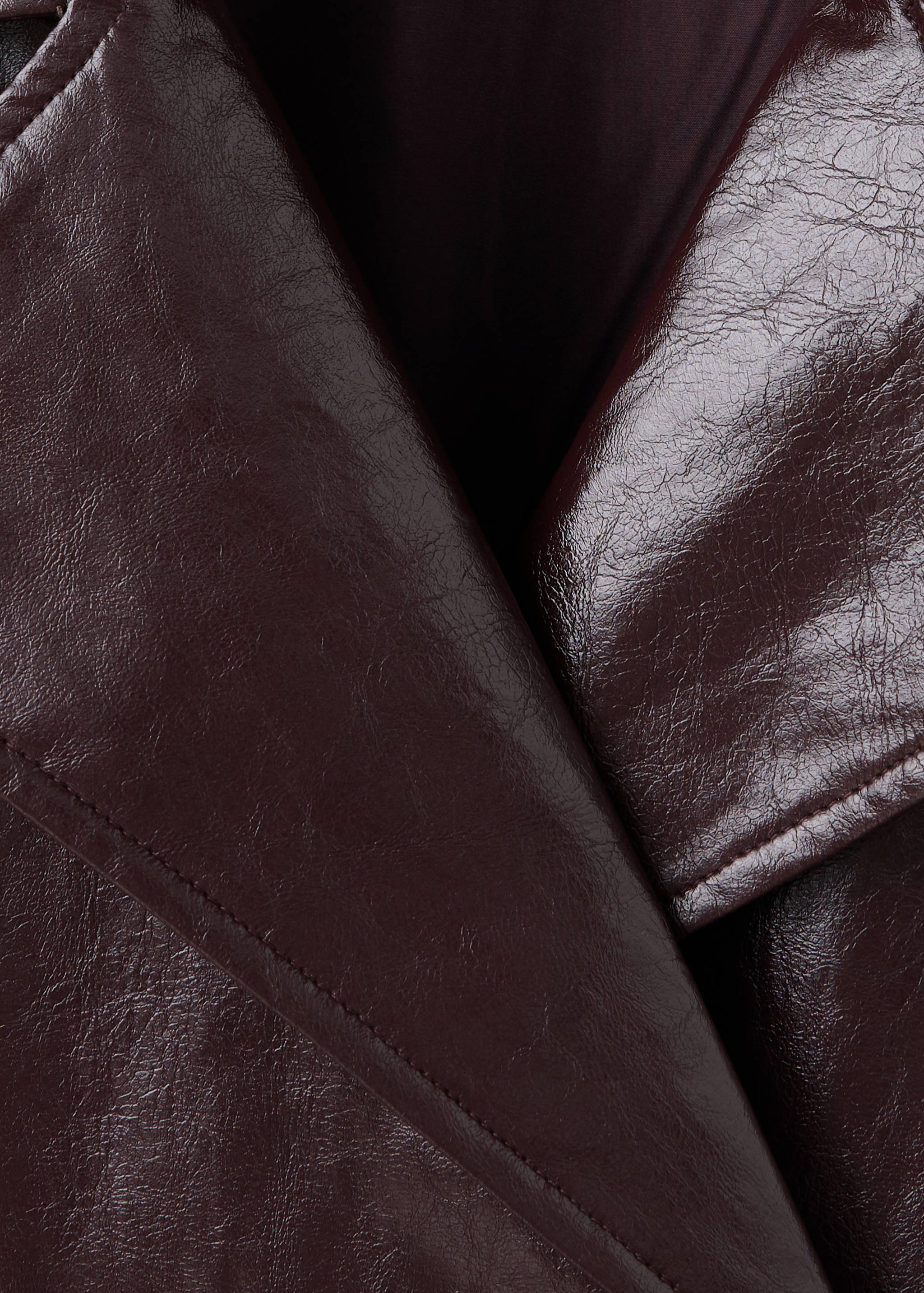 Faux leather jacket with lapel - Details of the article 8