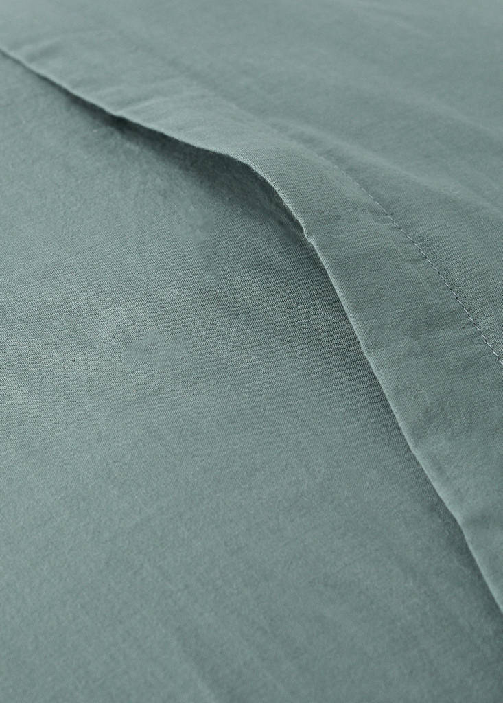 Quilted cushion cover with contrast detail 40 x 40 cm — Forest Green