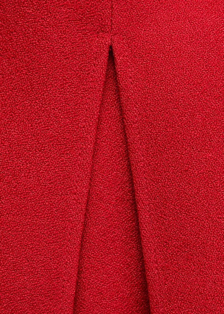 Knitted dress with gathered detail — Red
