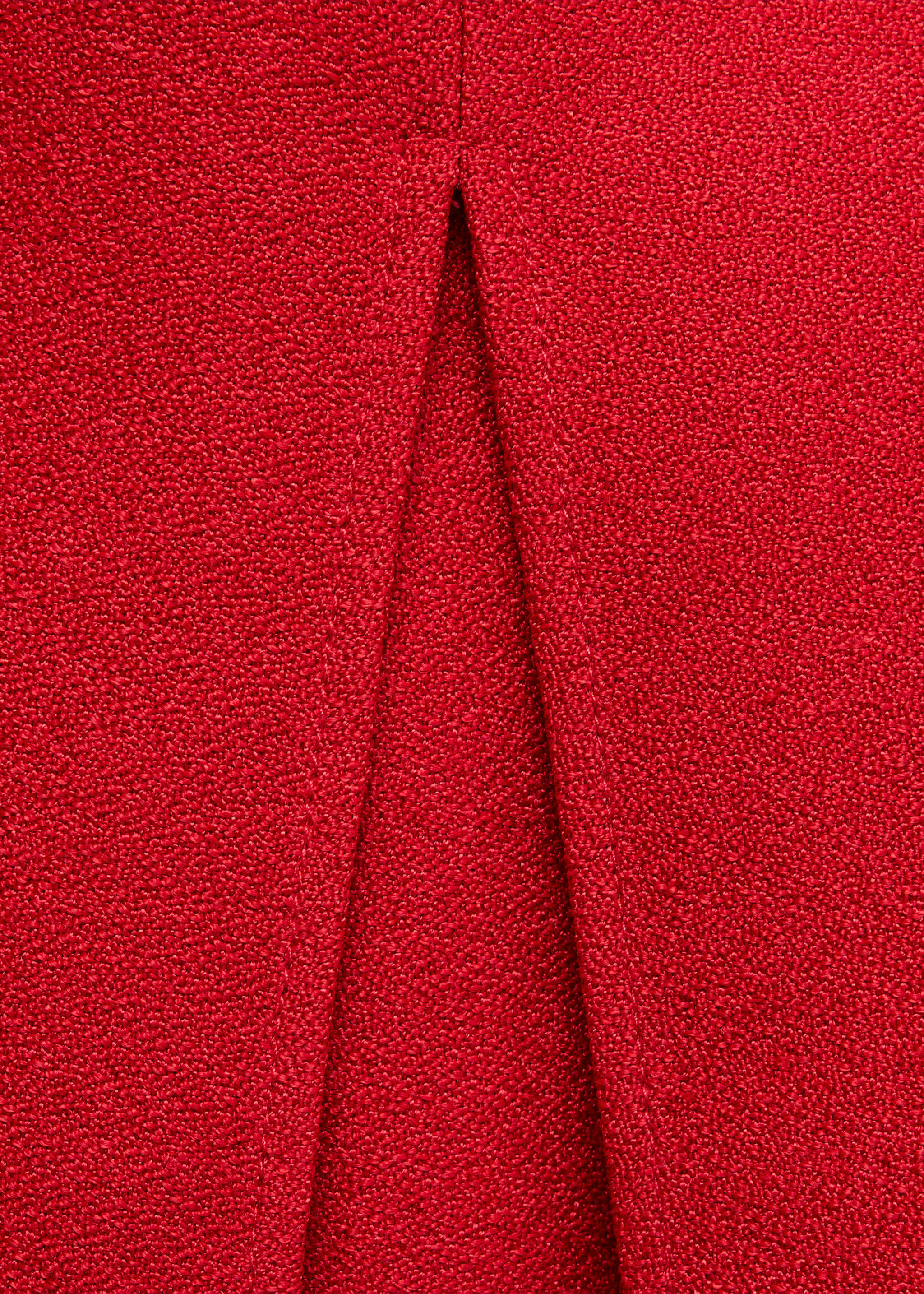 A-line dress with gathered details - Details of the article 8, Red. Ref: 37045873-00.
