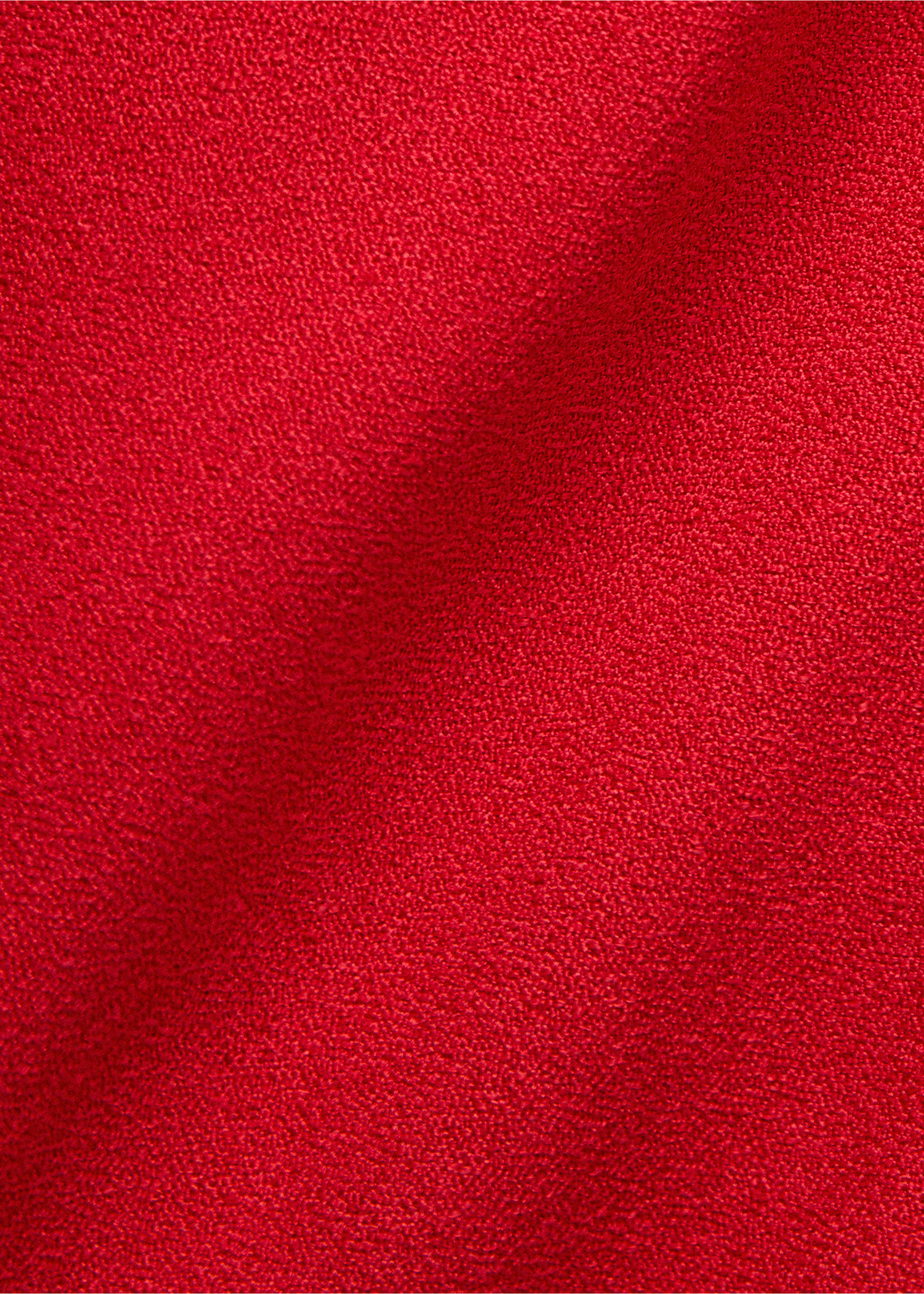 A-line dress with gathered details - Details of the article 0, Red. Ref: 37045873-00.