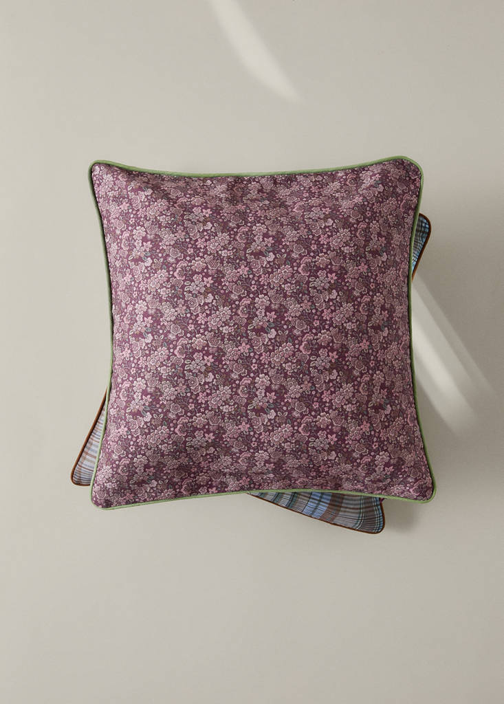 Floral print cushion cover 30x40 cm — Coral Red