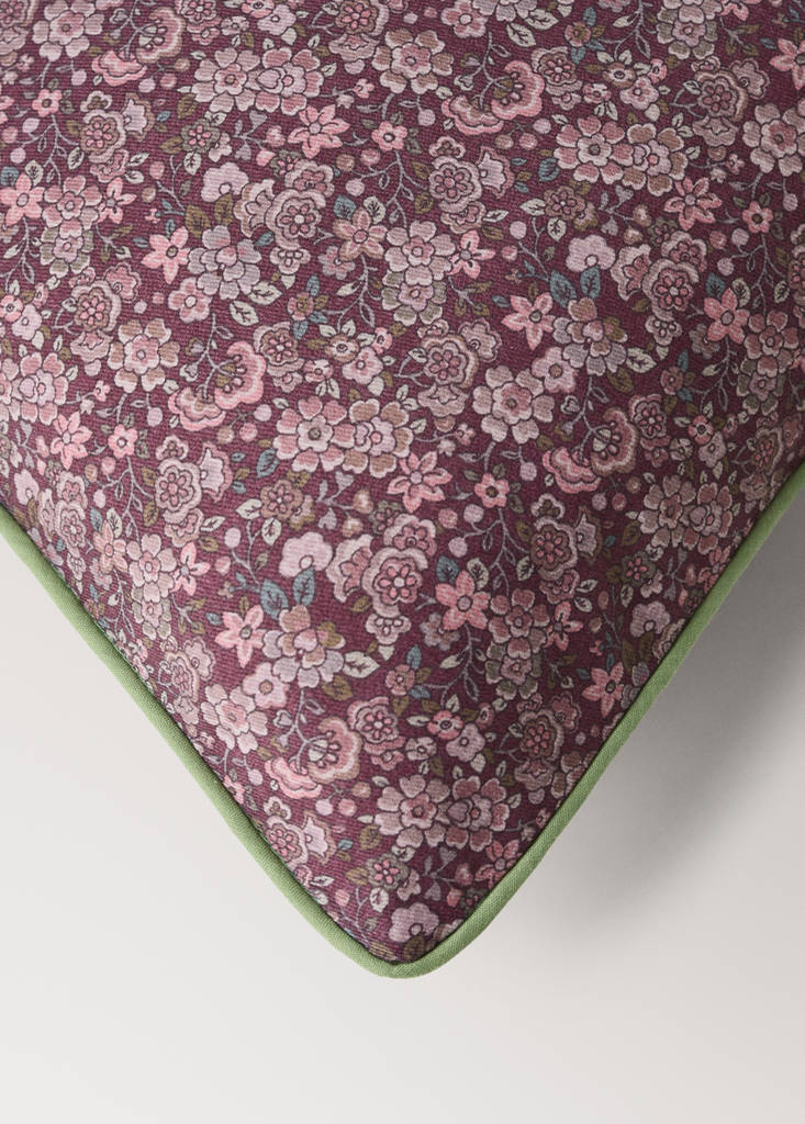Floral print cushion cover 30x40 cm — Coral Red