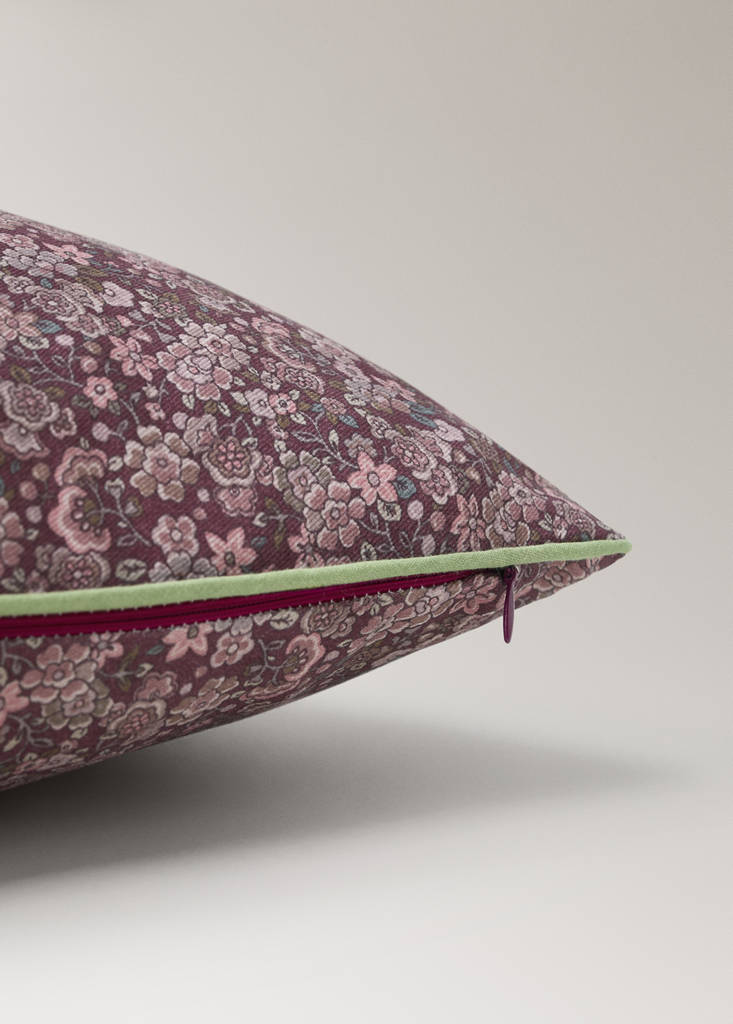 Floral print cushion cover 30x40 cm — Coral Red