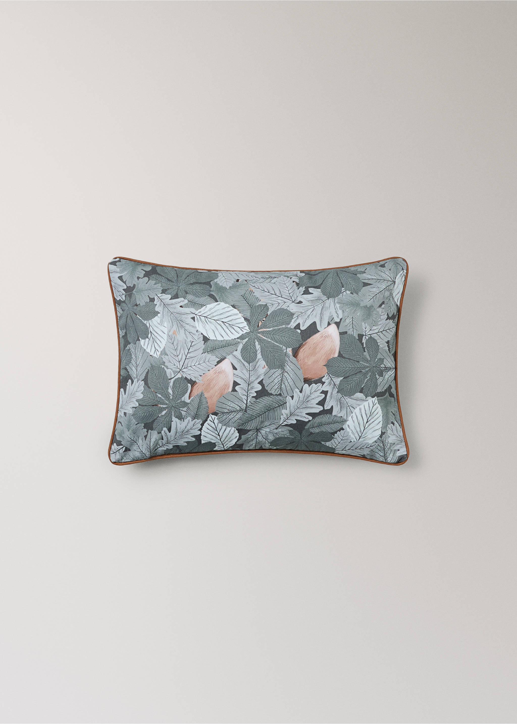 100% cotton cushion cover, 30 x 40 cm - Details of the article 3, Forest Green. Ref: 37045876-00.