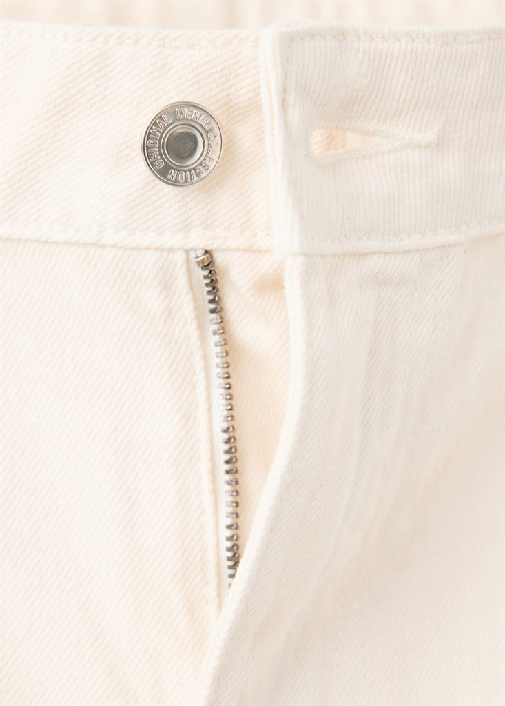 Mid-rise balloon jeans — Ecru