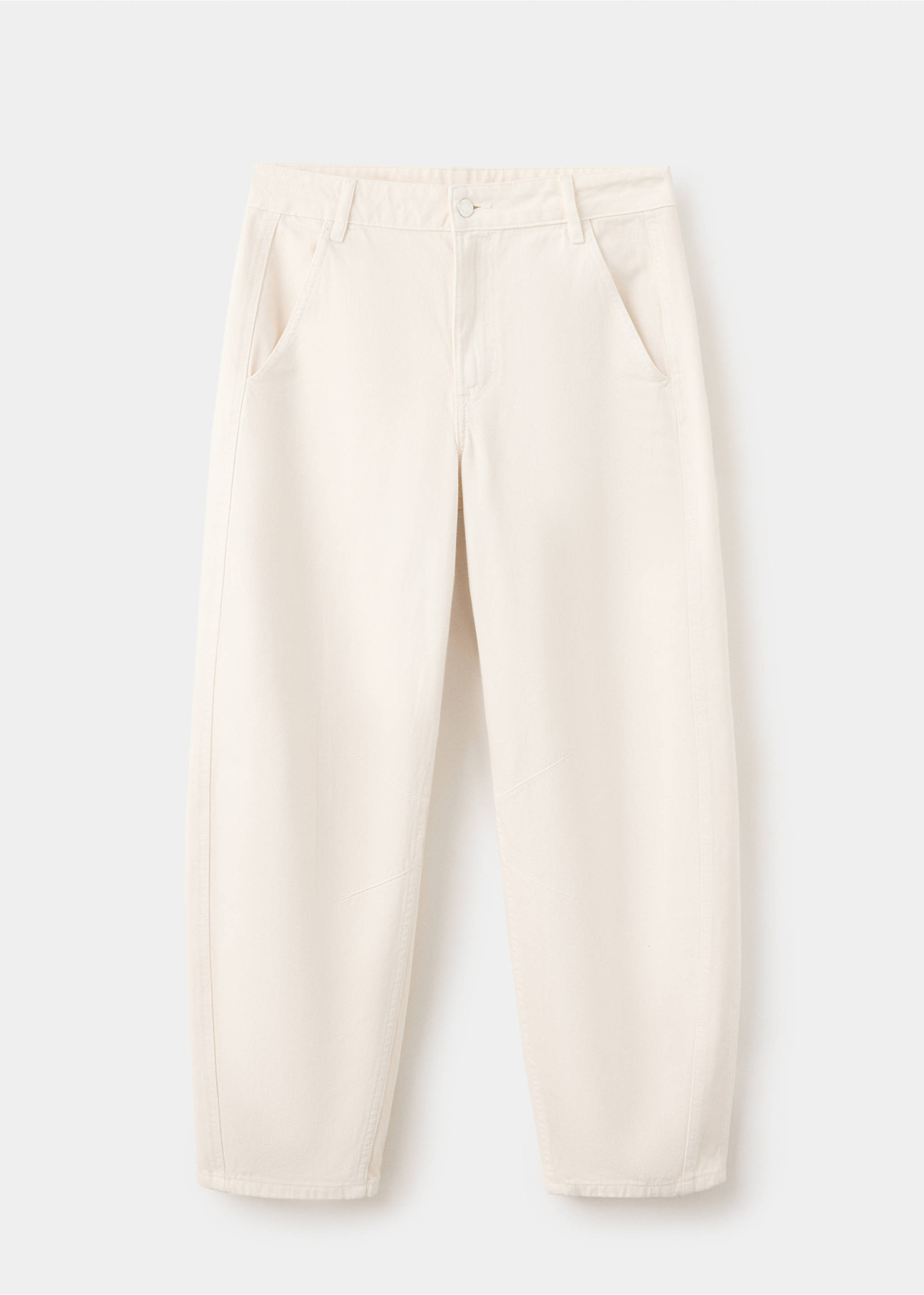 Jean balloon taille normale - Article sans modèle, Écru. Ref: 37045881-00.