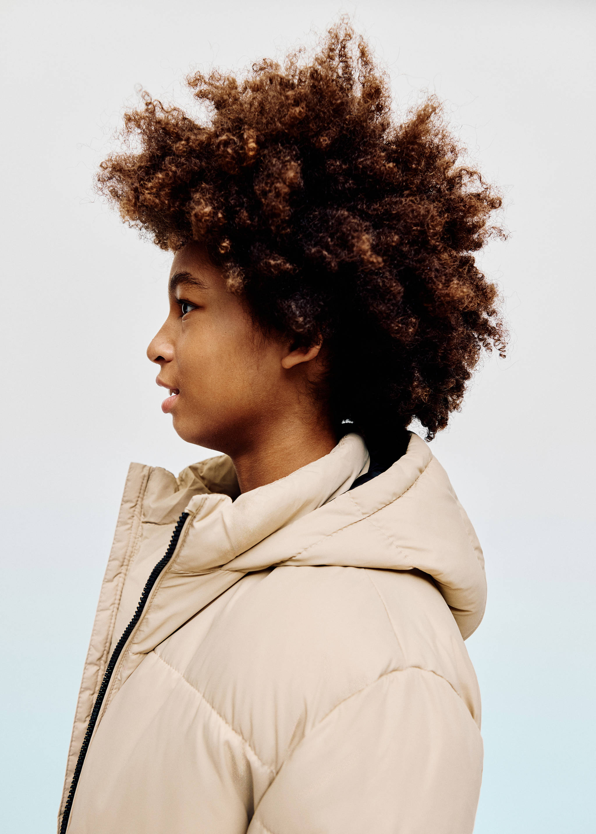 Hood puffer coat - Medium plane