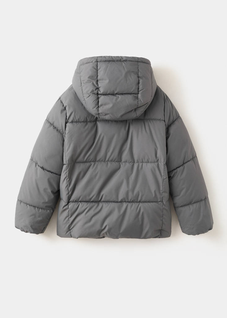 Hood puffer coat — Medium Brown
