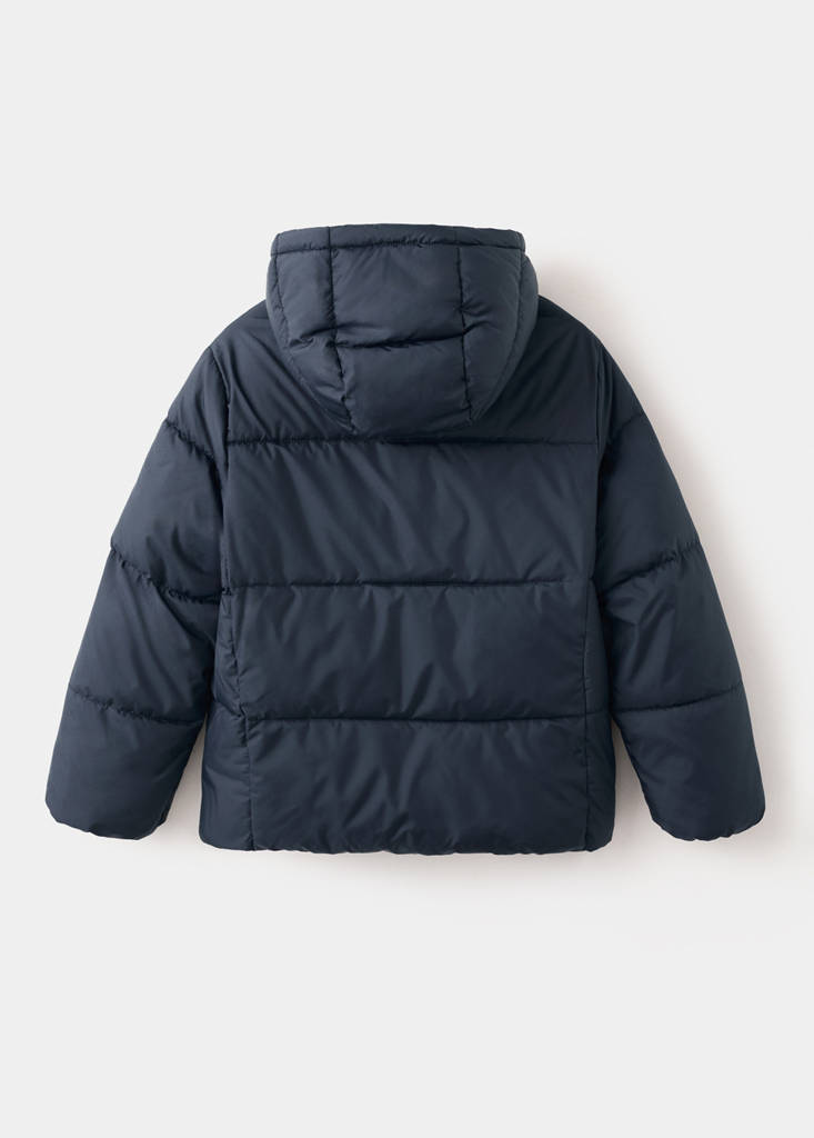 Hood puffer coat — Navy