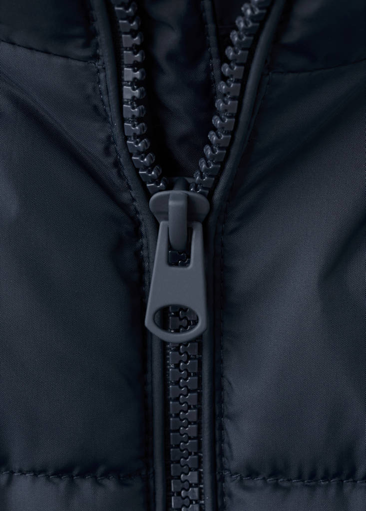 Hood puffer coat — Navy