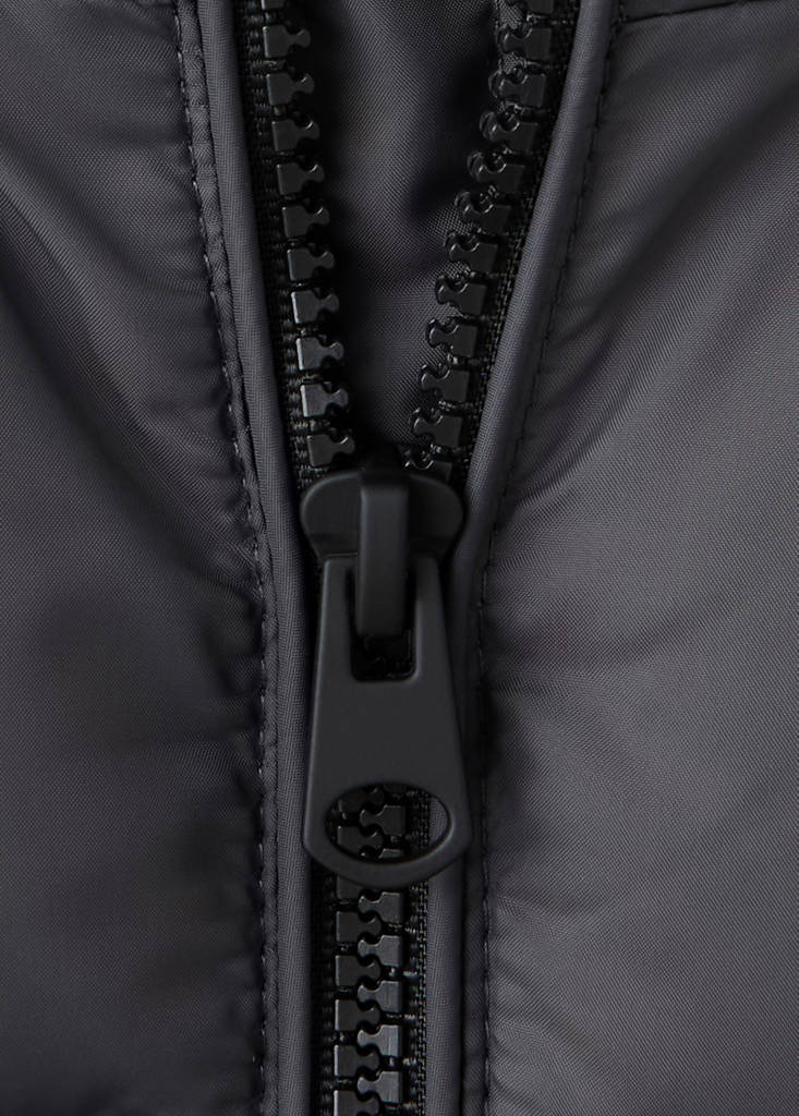 Hood puffer coat — Charcoal