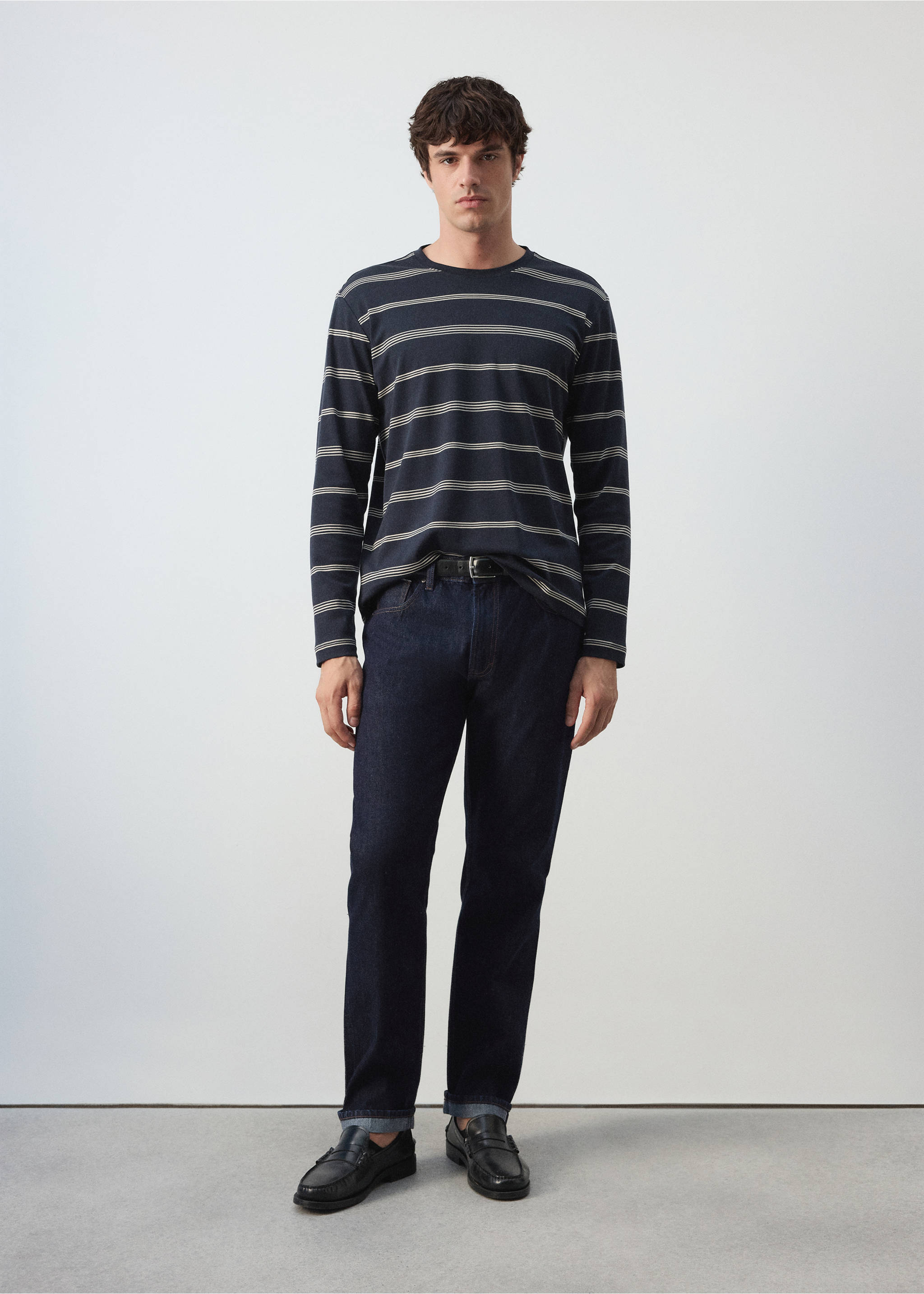 Regular fit jeans 100% cotton - General plane, Open Blue. Ref: 37045974-00.