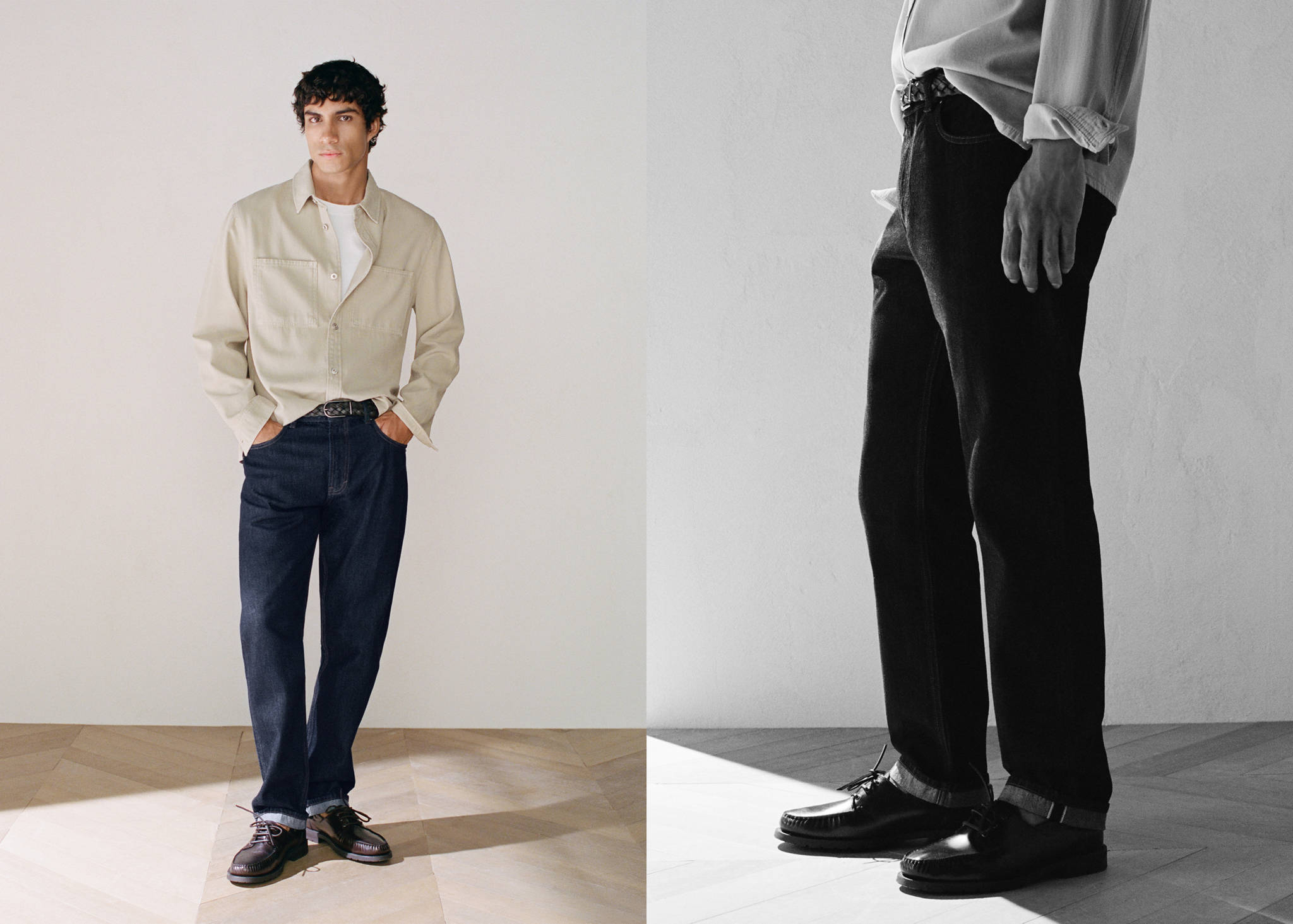 Pola selvedge regular-fit jeans - Panoramic plane