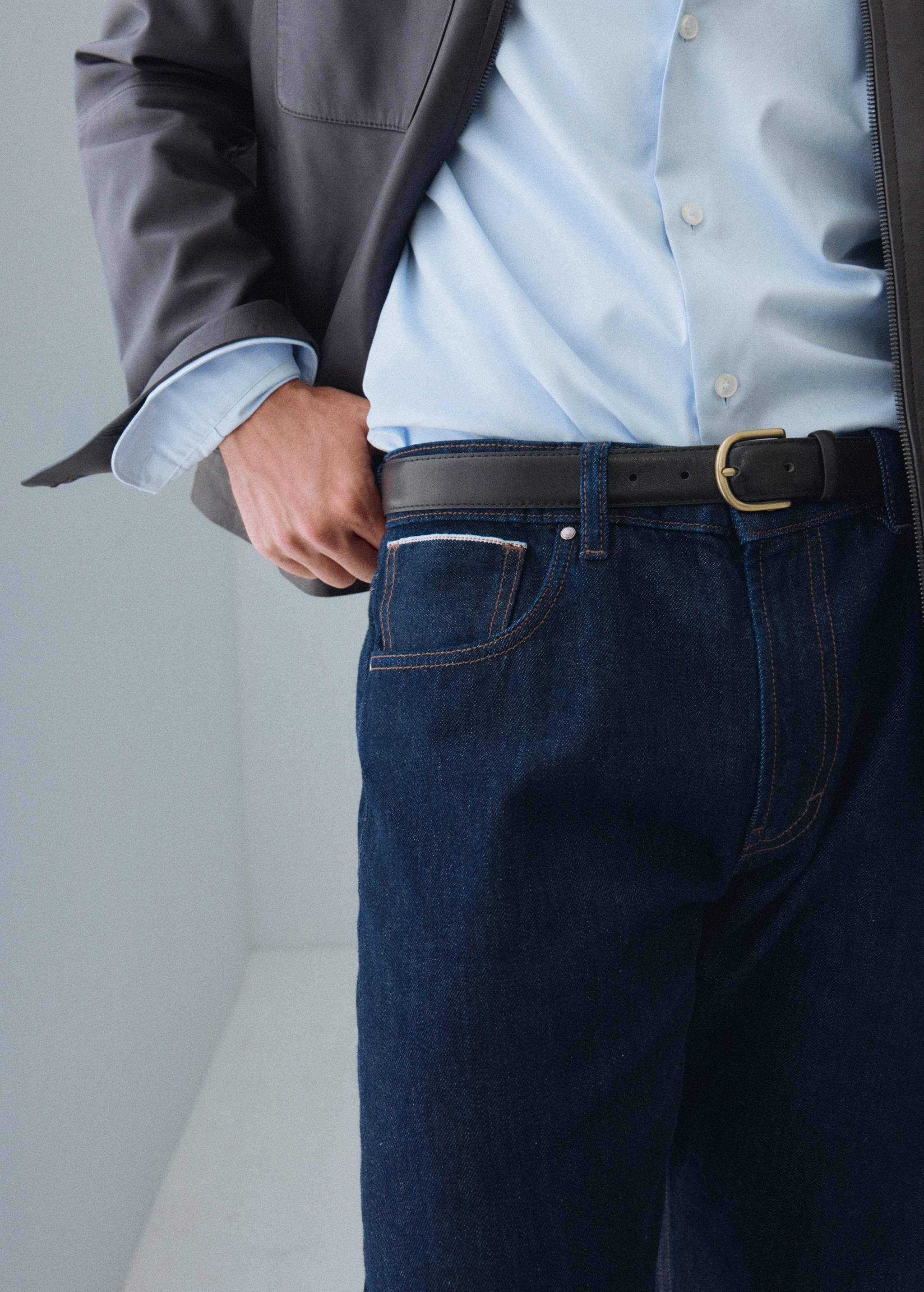 Pola selvedge regular-fit jeans - Details of the article 1