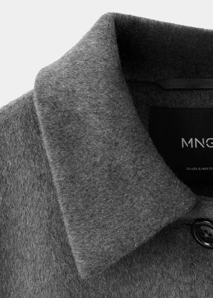 Unstructured wool-blend jacket — Medium Heather Grey