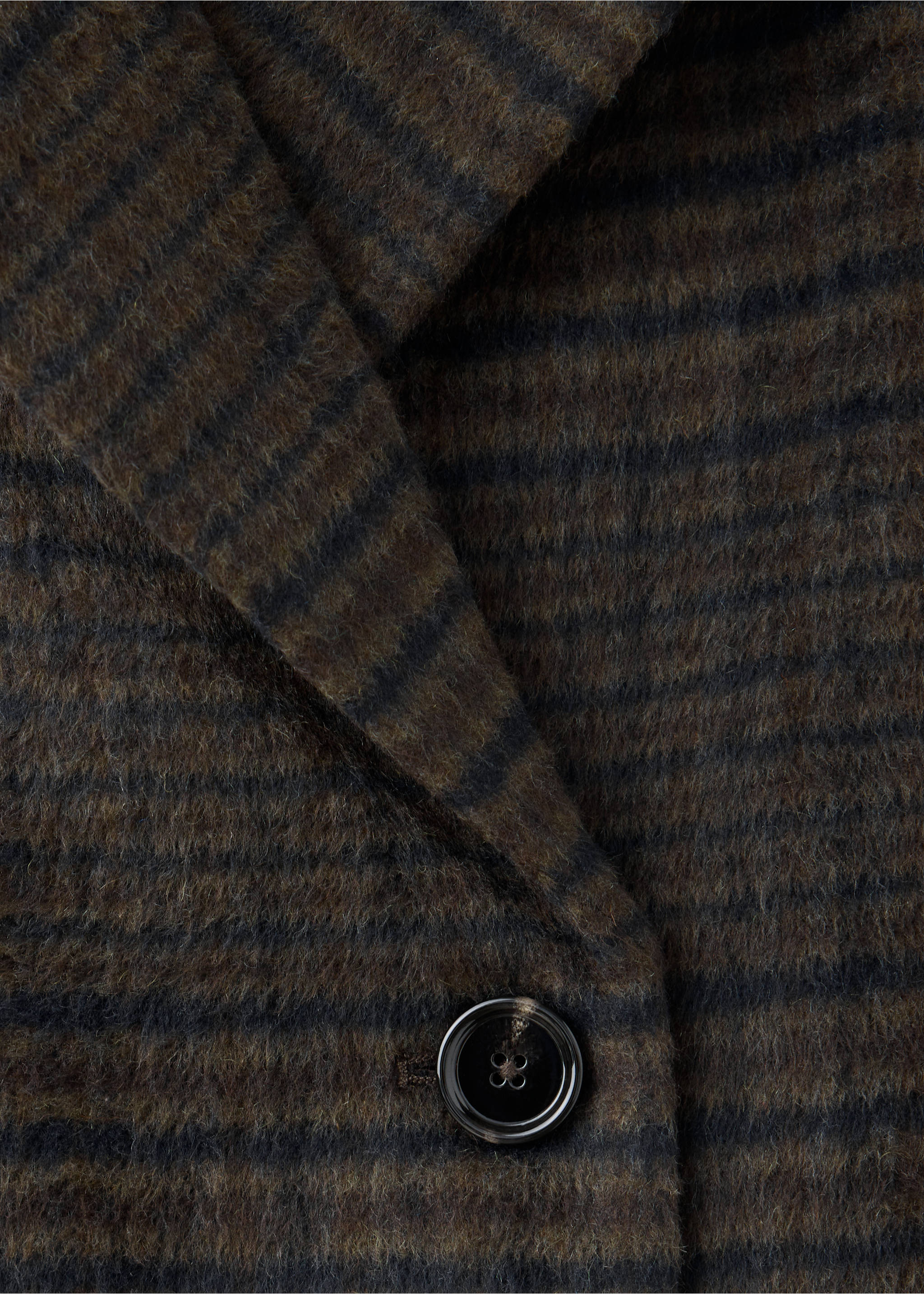 Wool-blend check coat - Details of the article 0, Chocolate. Ref: 37045976-00.
