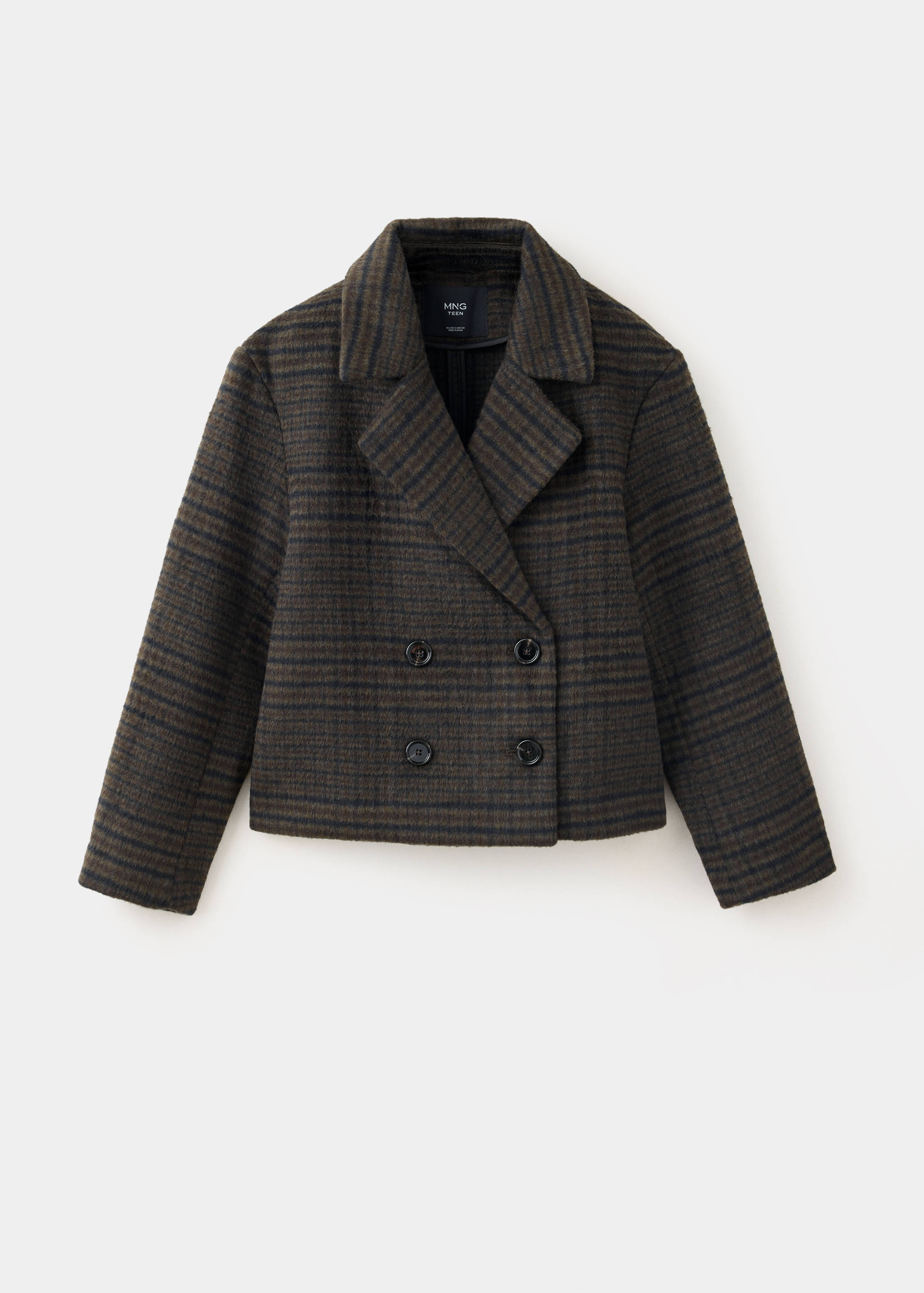 Wool-blend check coat - Article without model