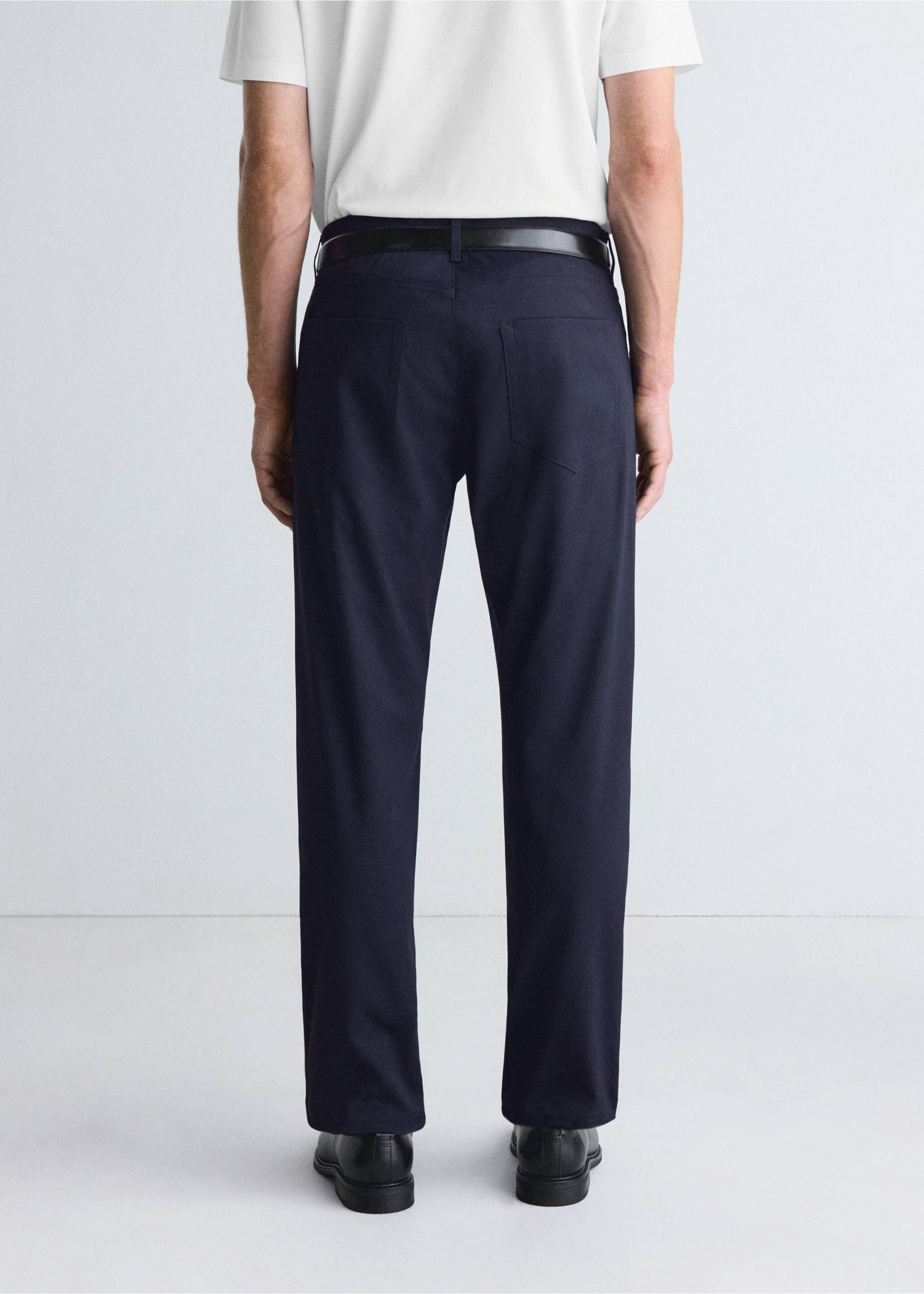 Thermolite® regular fit trousers - Reverse of the article, Navy. Ref: 37045977-00.