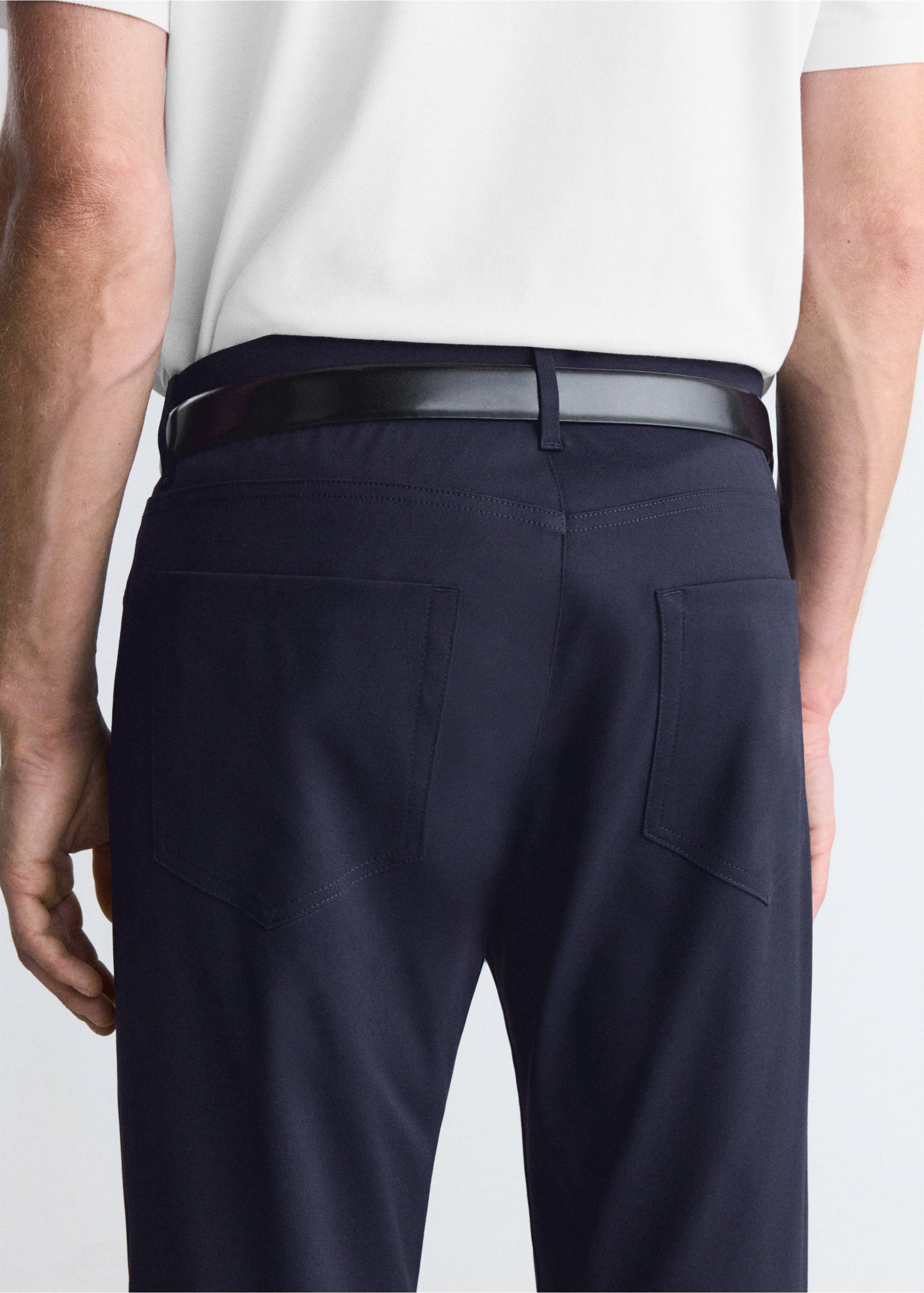 Thermolite® regular fit trousers - Details of the article 3, Navy. Ref: 37045977-00.