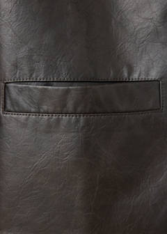 Textured faux leather jacket — Brown 7
