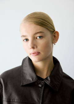 Textured faux leather jacket — Brown 8