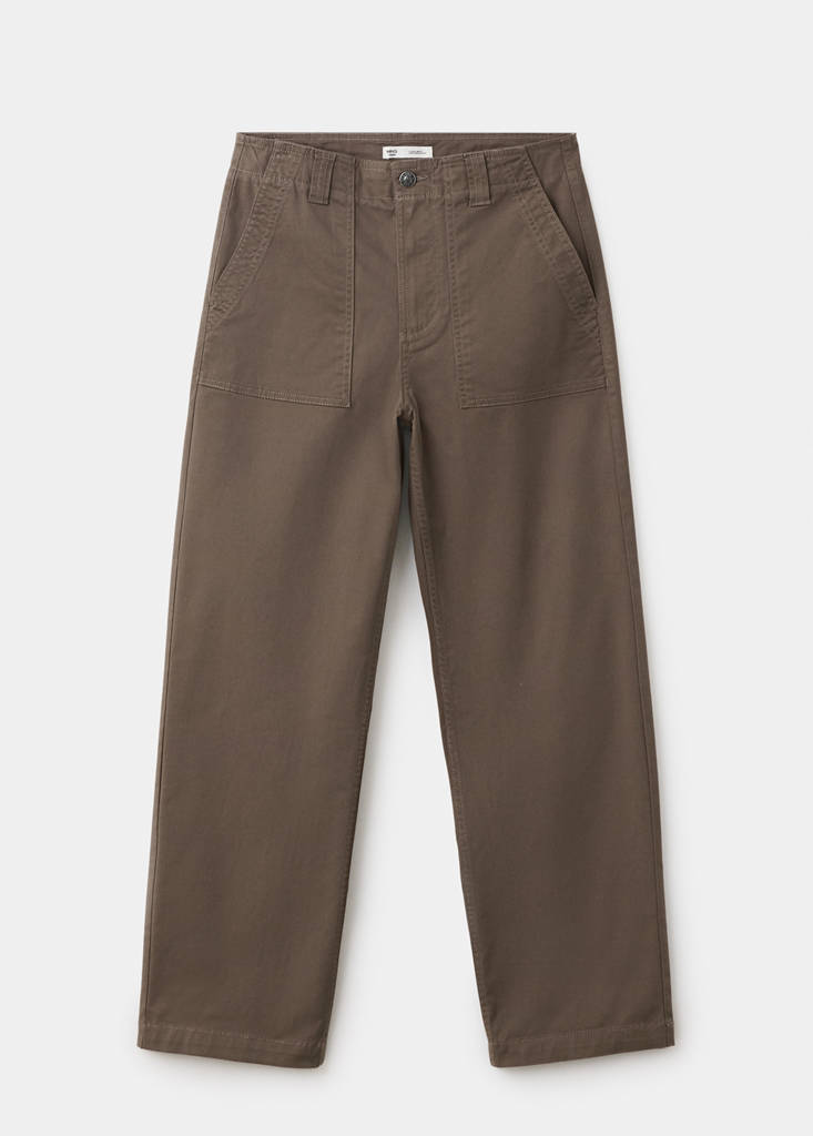 Pockets straight trousers — Brown