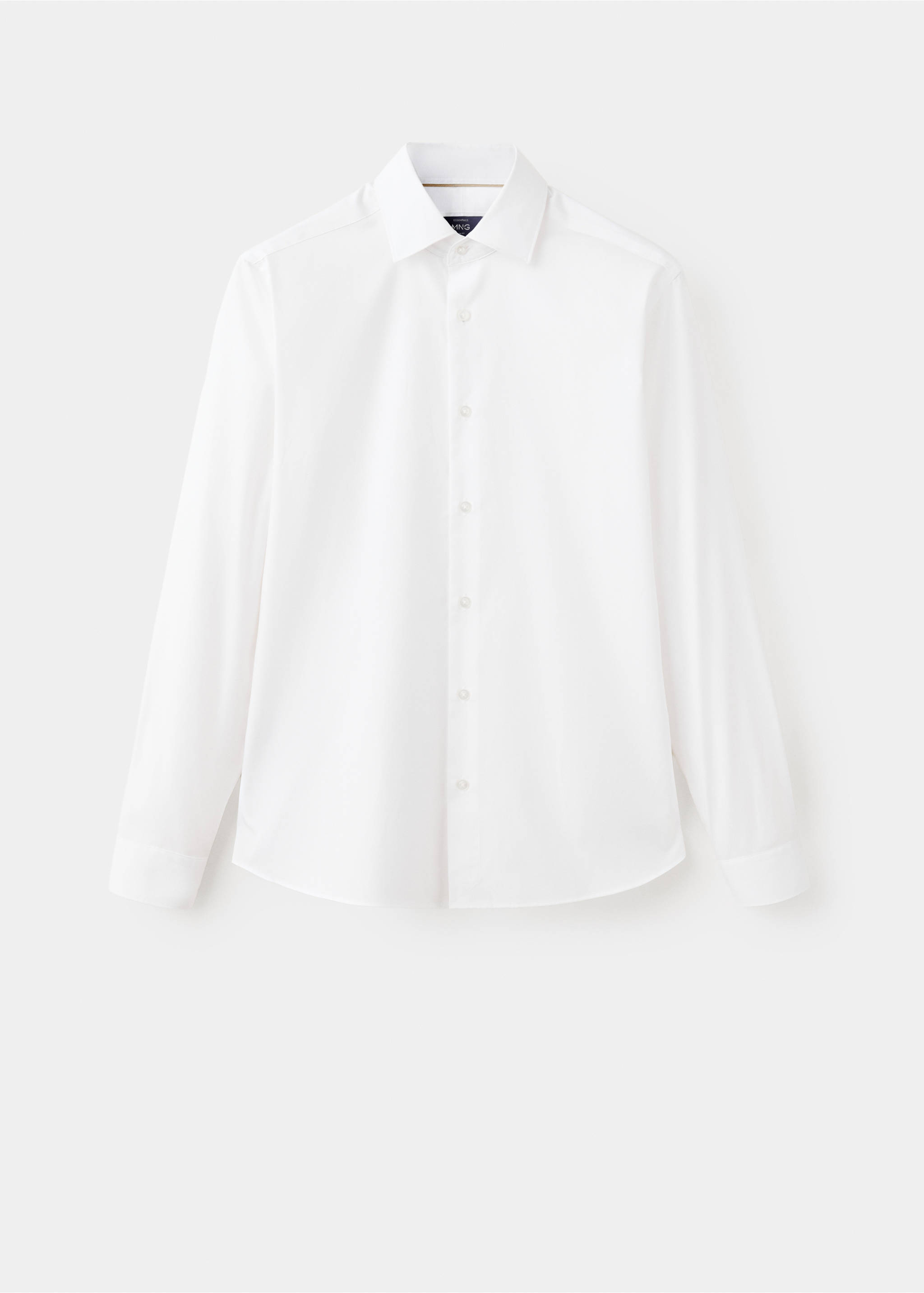 100% cotton slim-fit shirt - Article without model, White. Ref: 37045985-00.