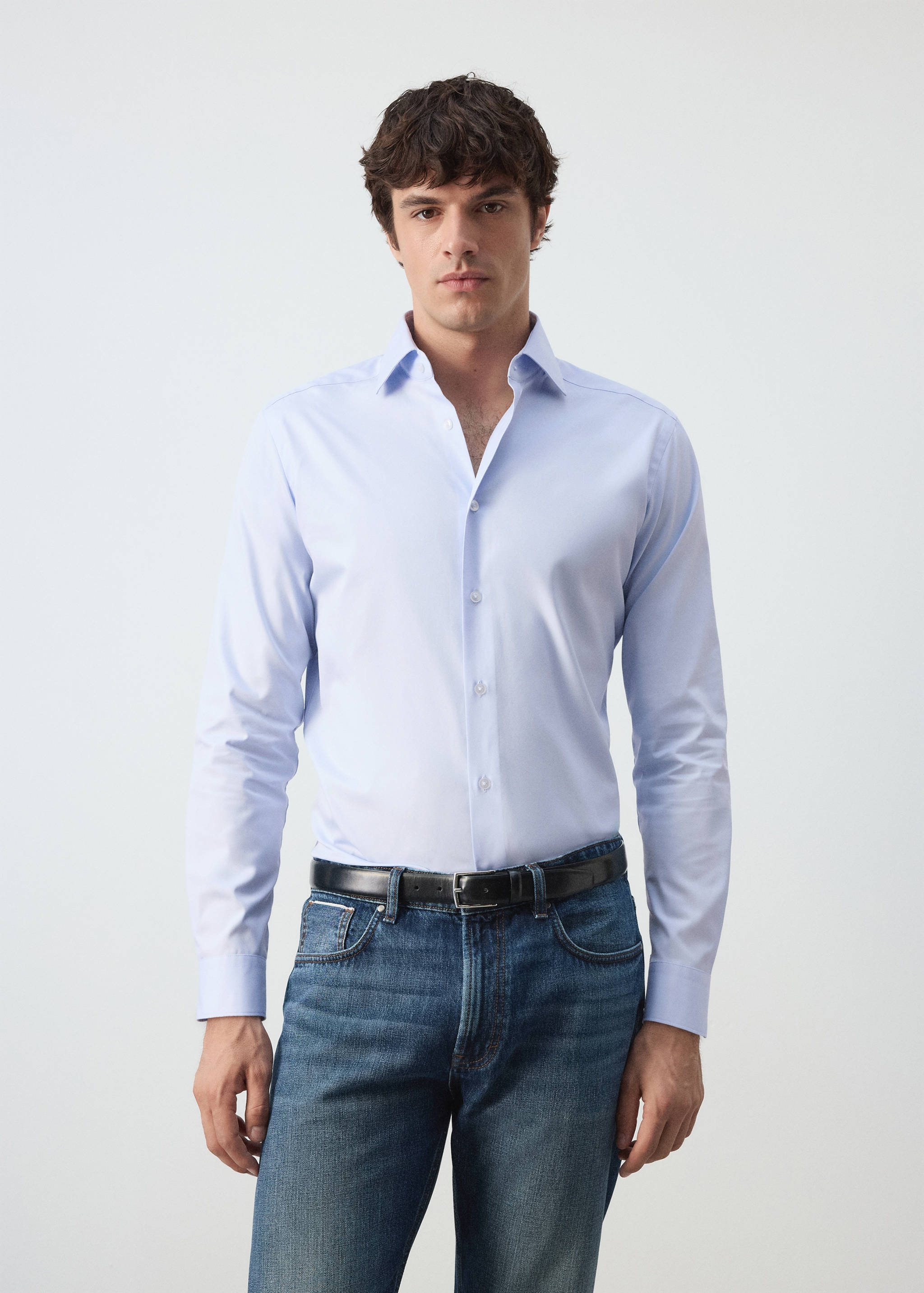100% cotton slim-fit shirt - Medium plane
