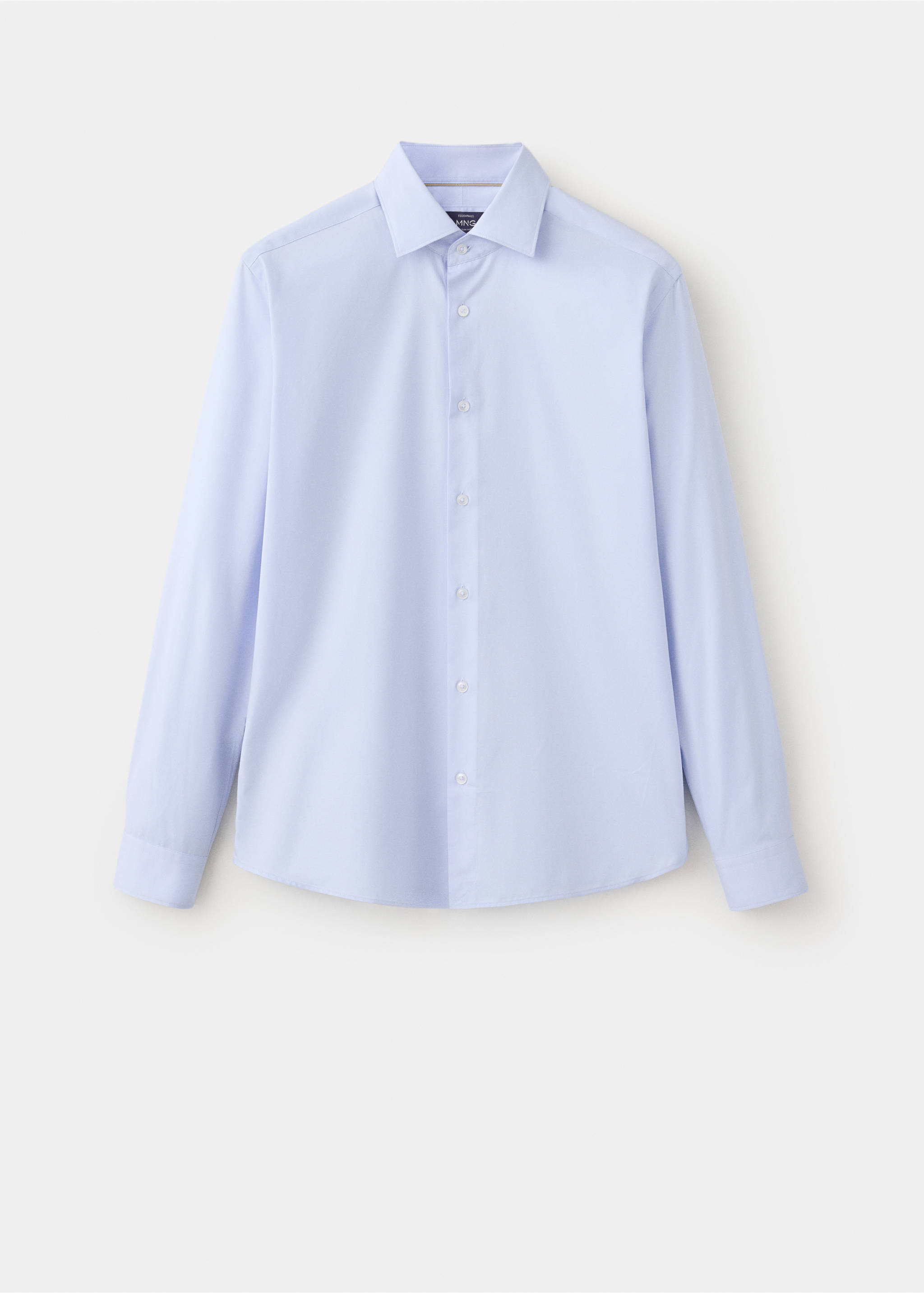 100% cotton slim-fit shirt - Article without model, Sky Blue. Ref: 37045985-00.