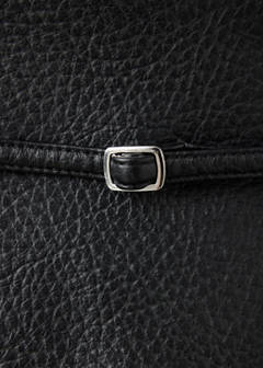 Faux leather skirt with belt — Black 7